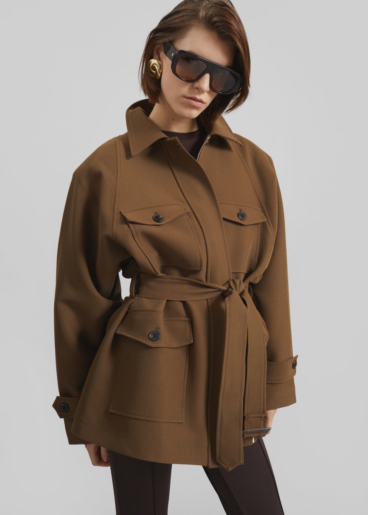 Trevose Padded Utility Jacket - Brown - 7