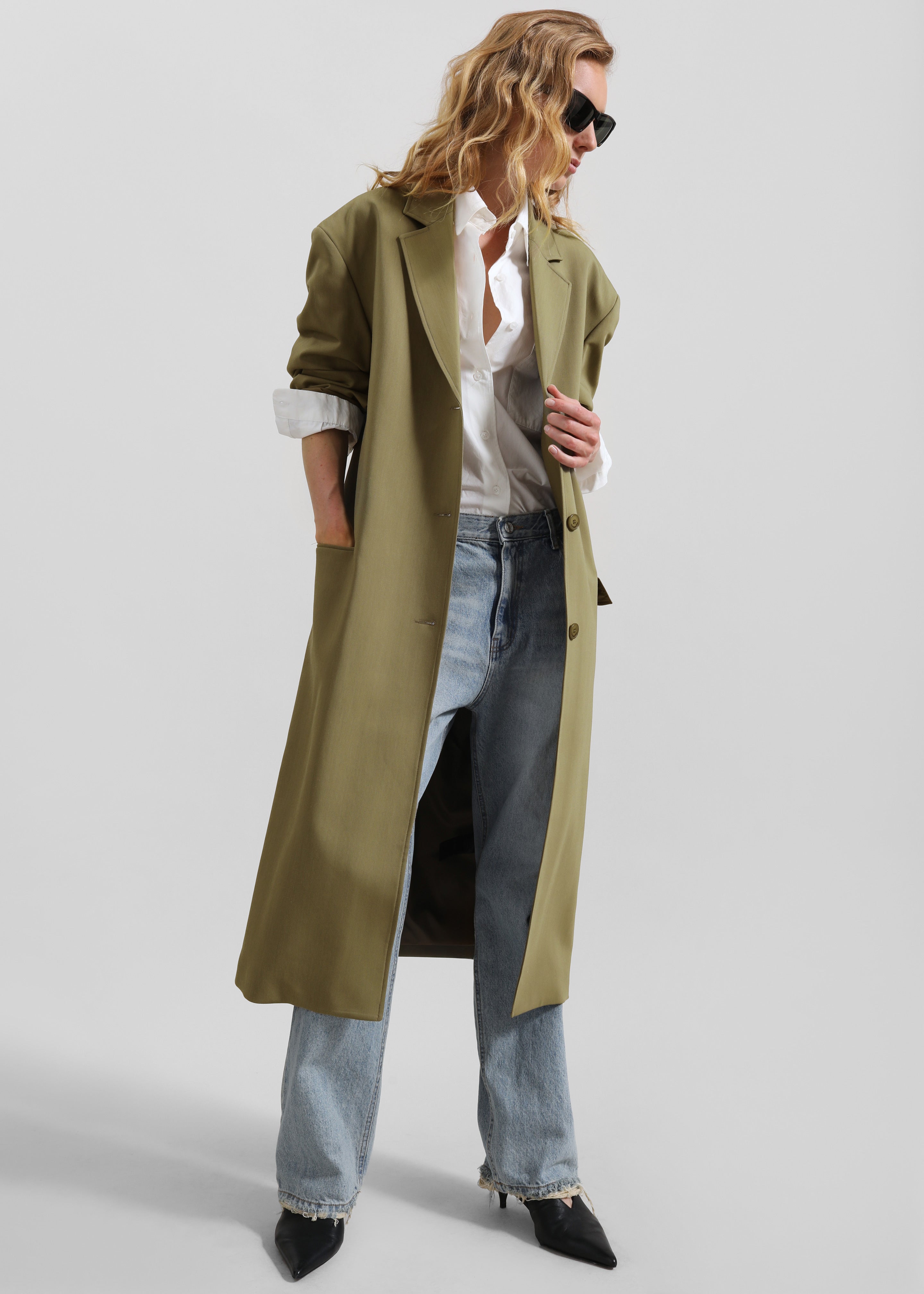Tribeca Long Coat - Khaki - 7