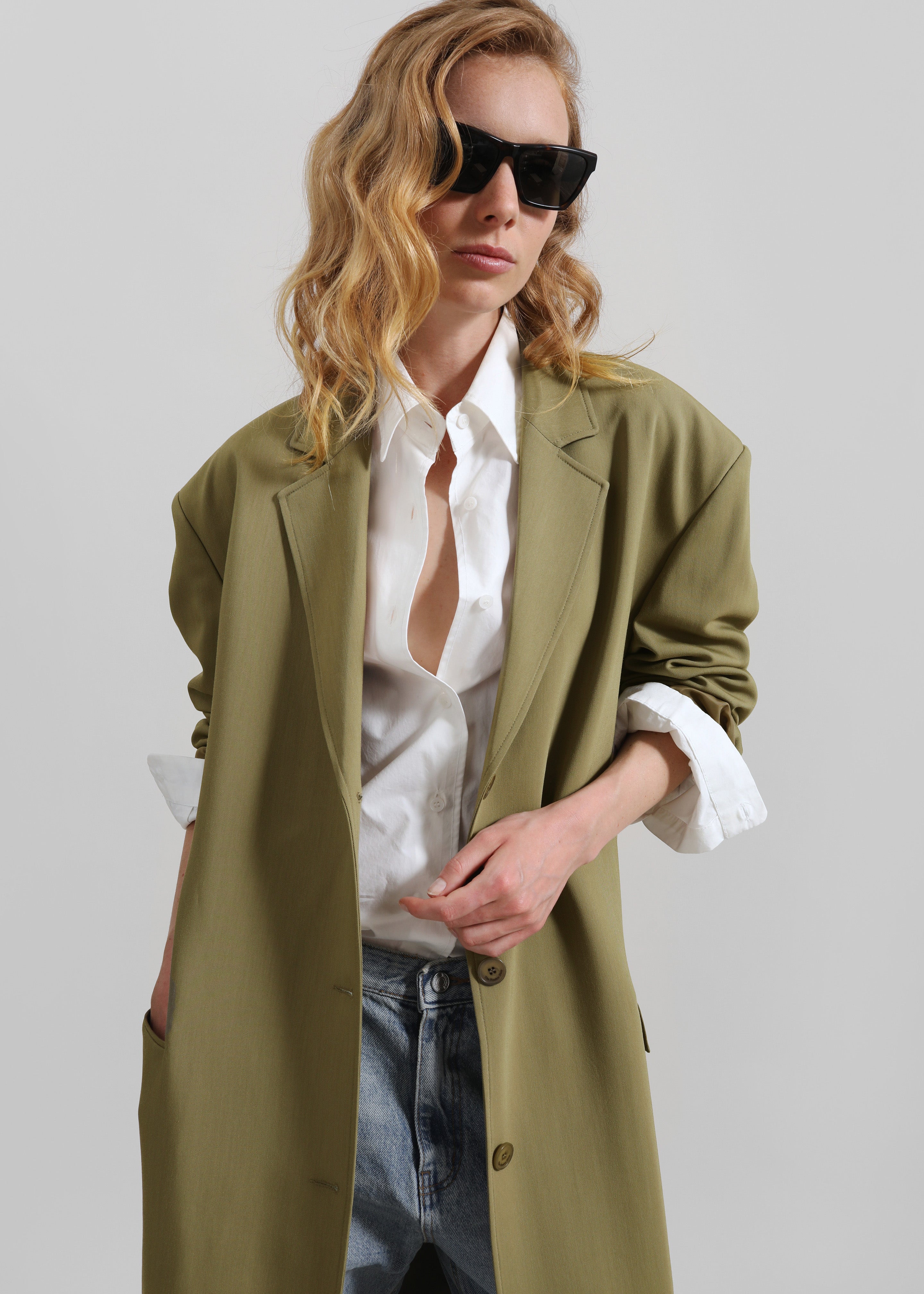 Tribeca Long Coat - Khaki - 2