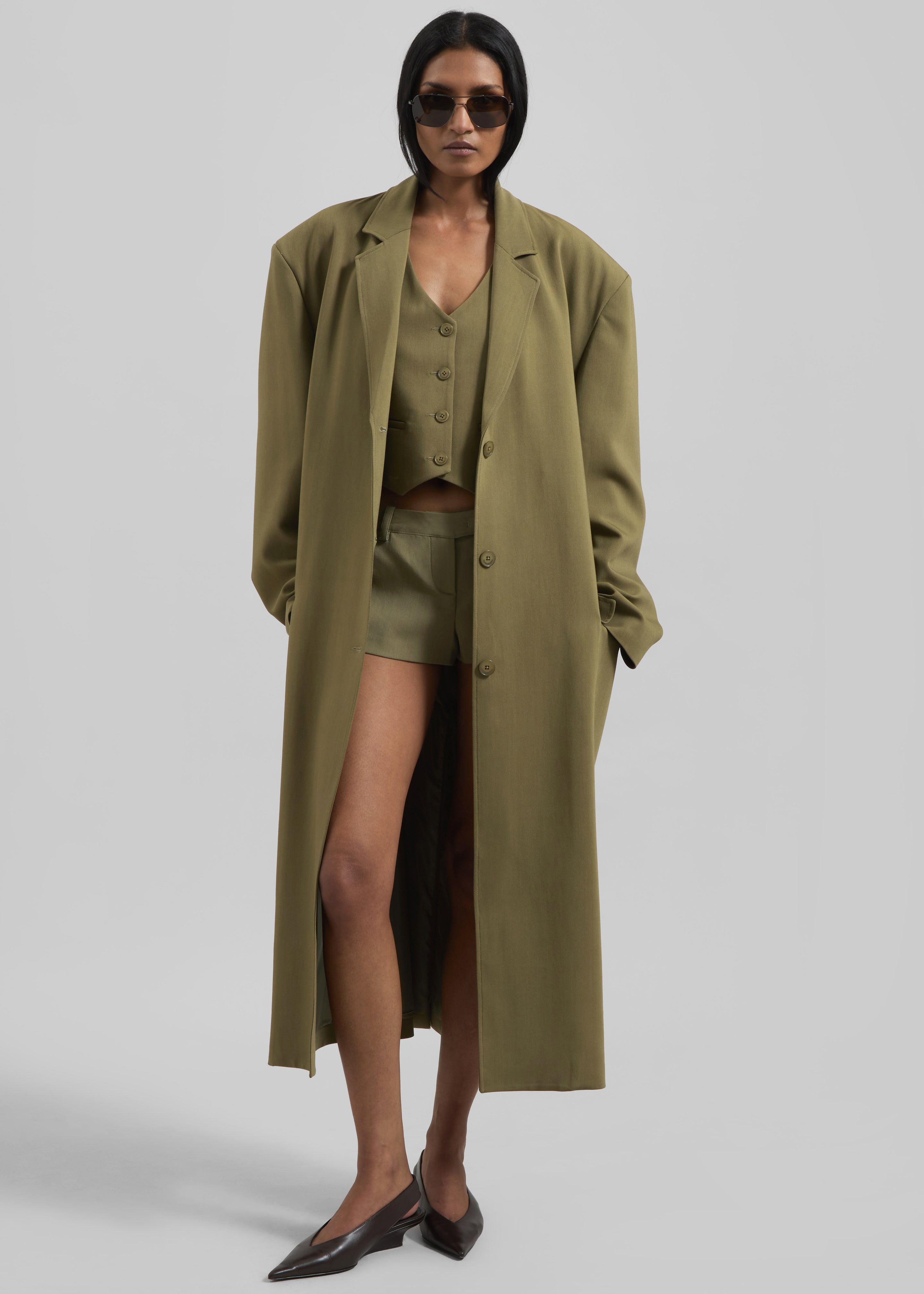 Tribeca Long Coat - Khaki - 5