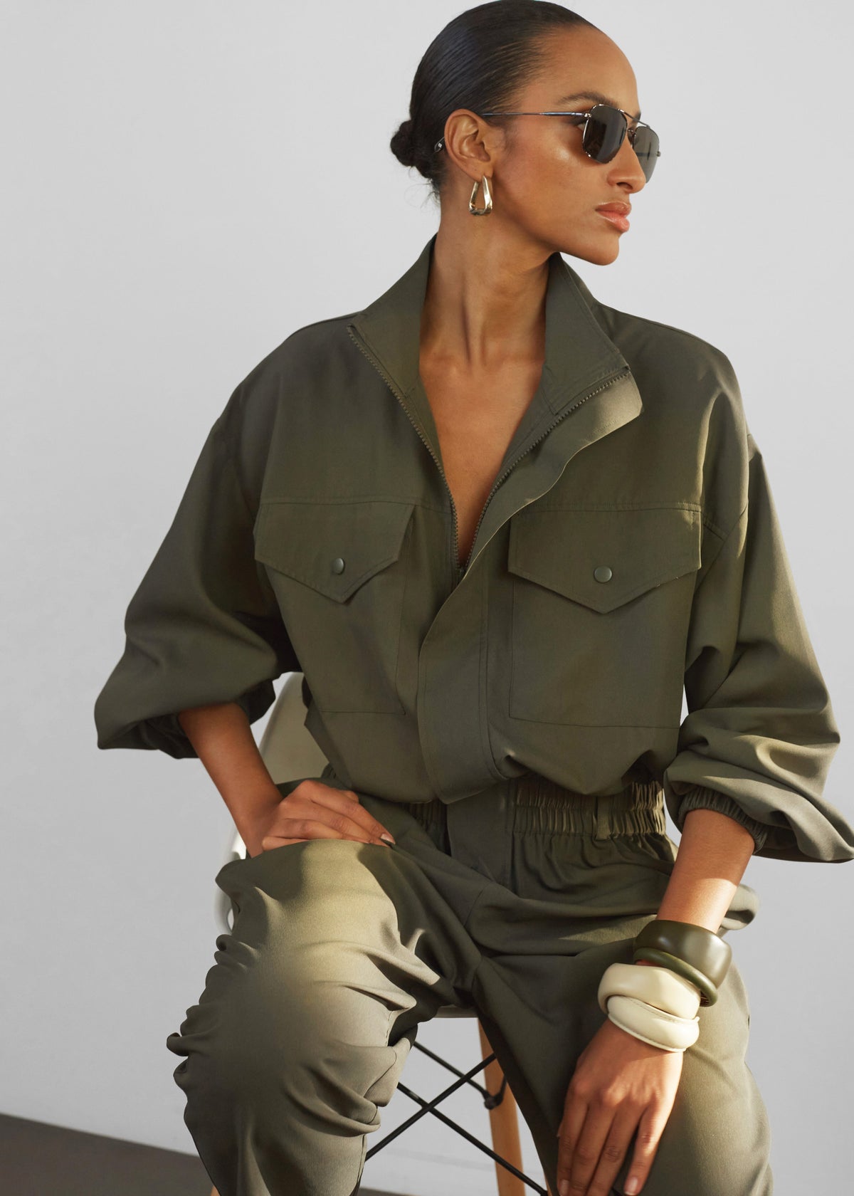 Tropez Jumpsuit - Khaki - 1
