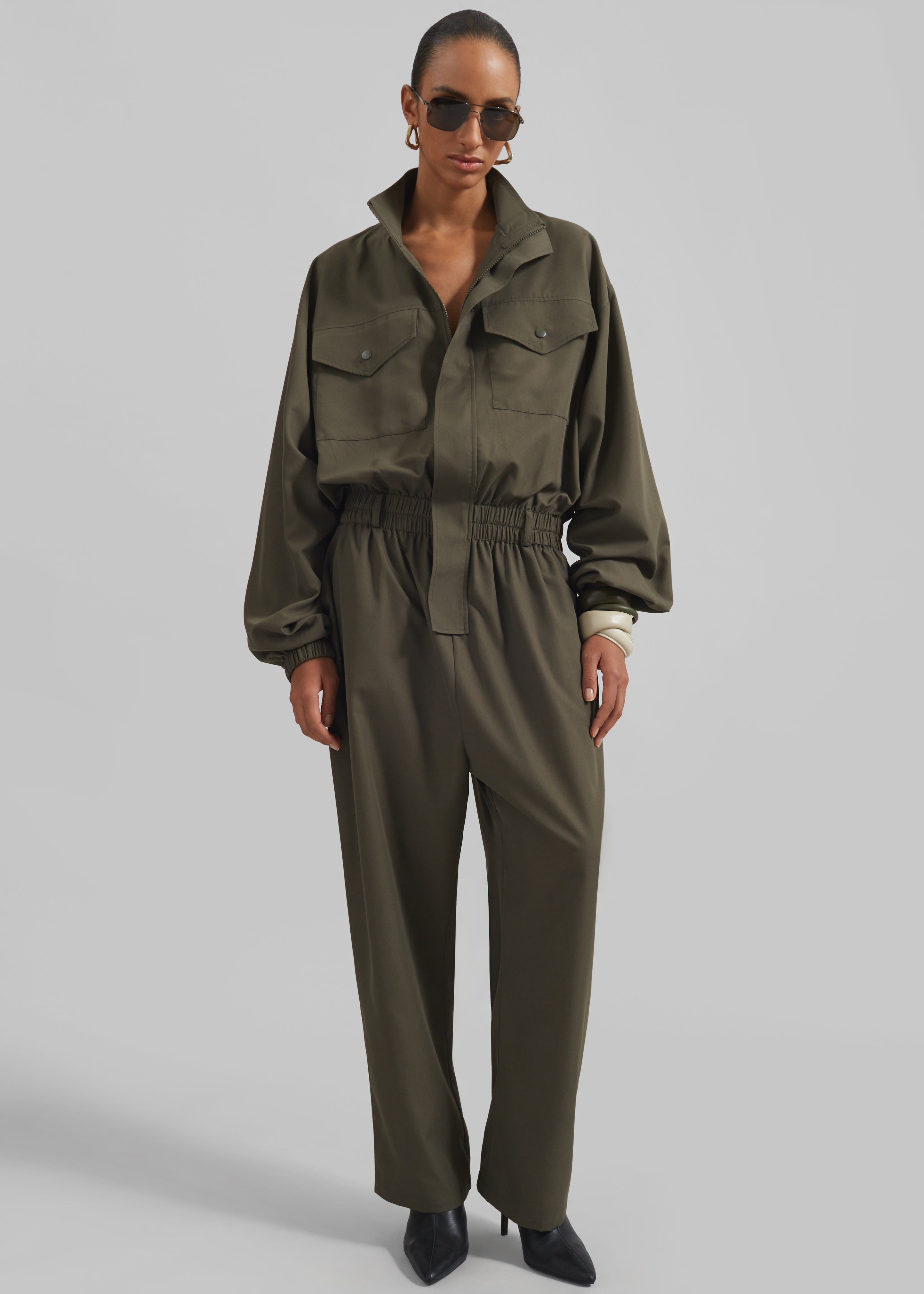 Tropez Jumpsuit - Khaki - 4
