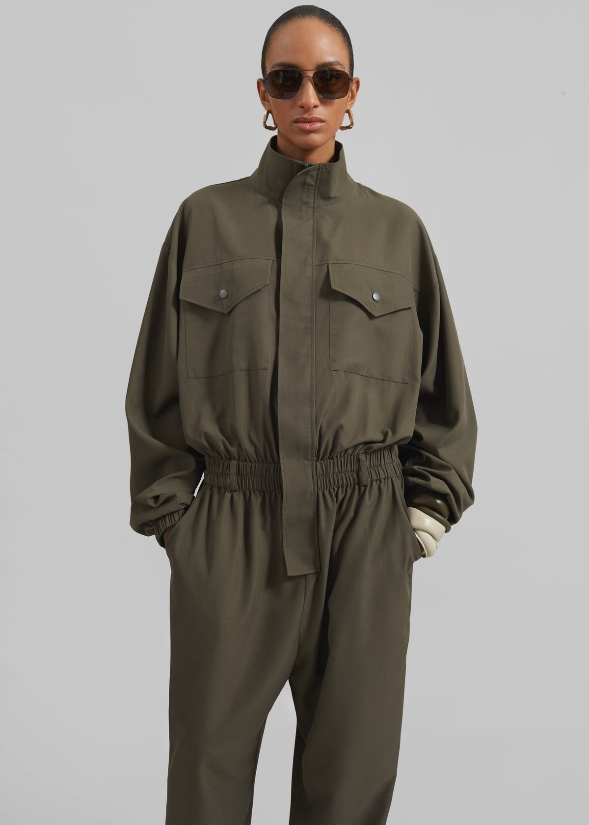 Tropez Jumpsuit - Khaki - 3
