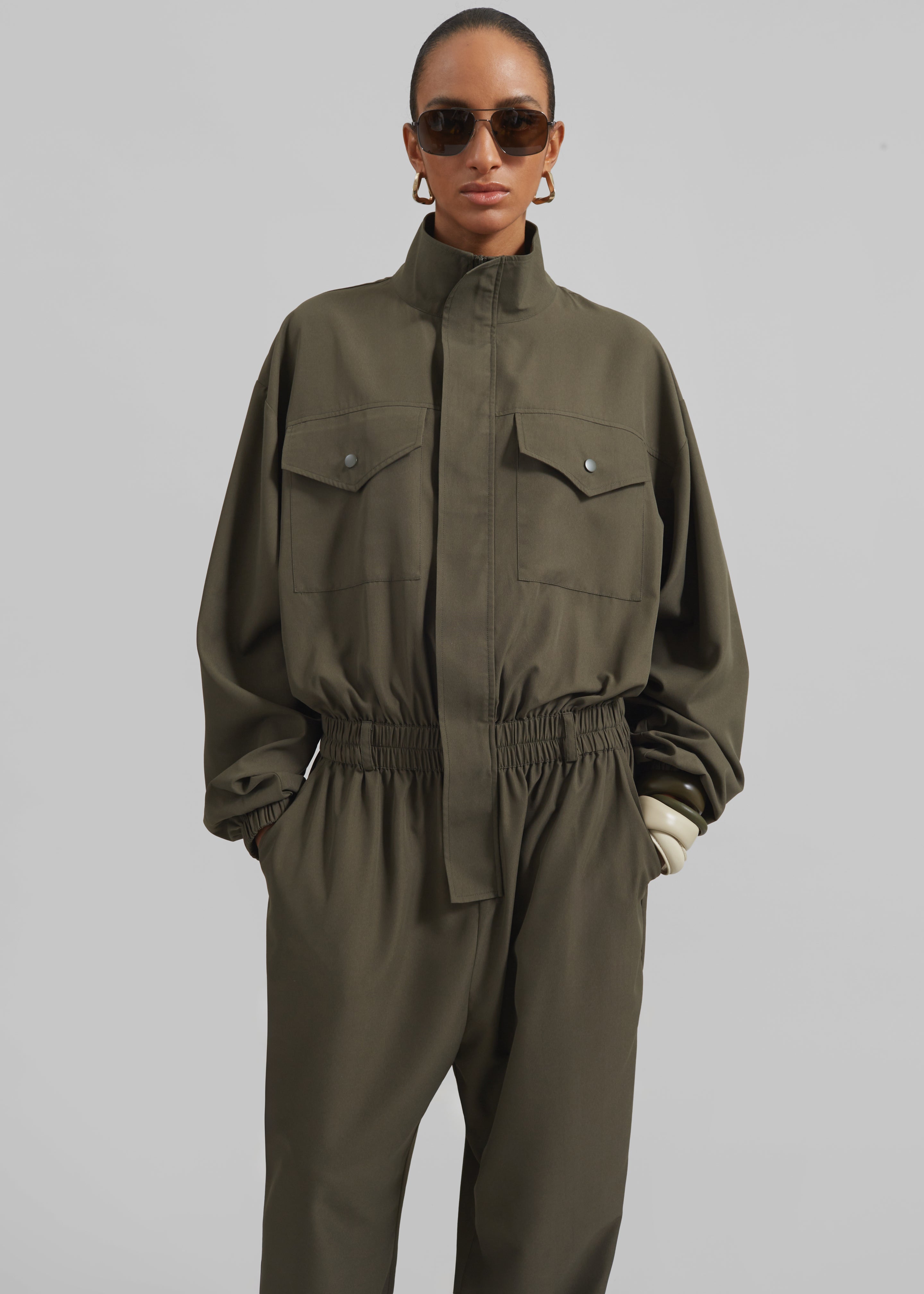 Tropez Jumpsuit - Khaki - 3