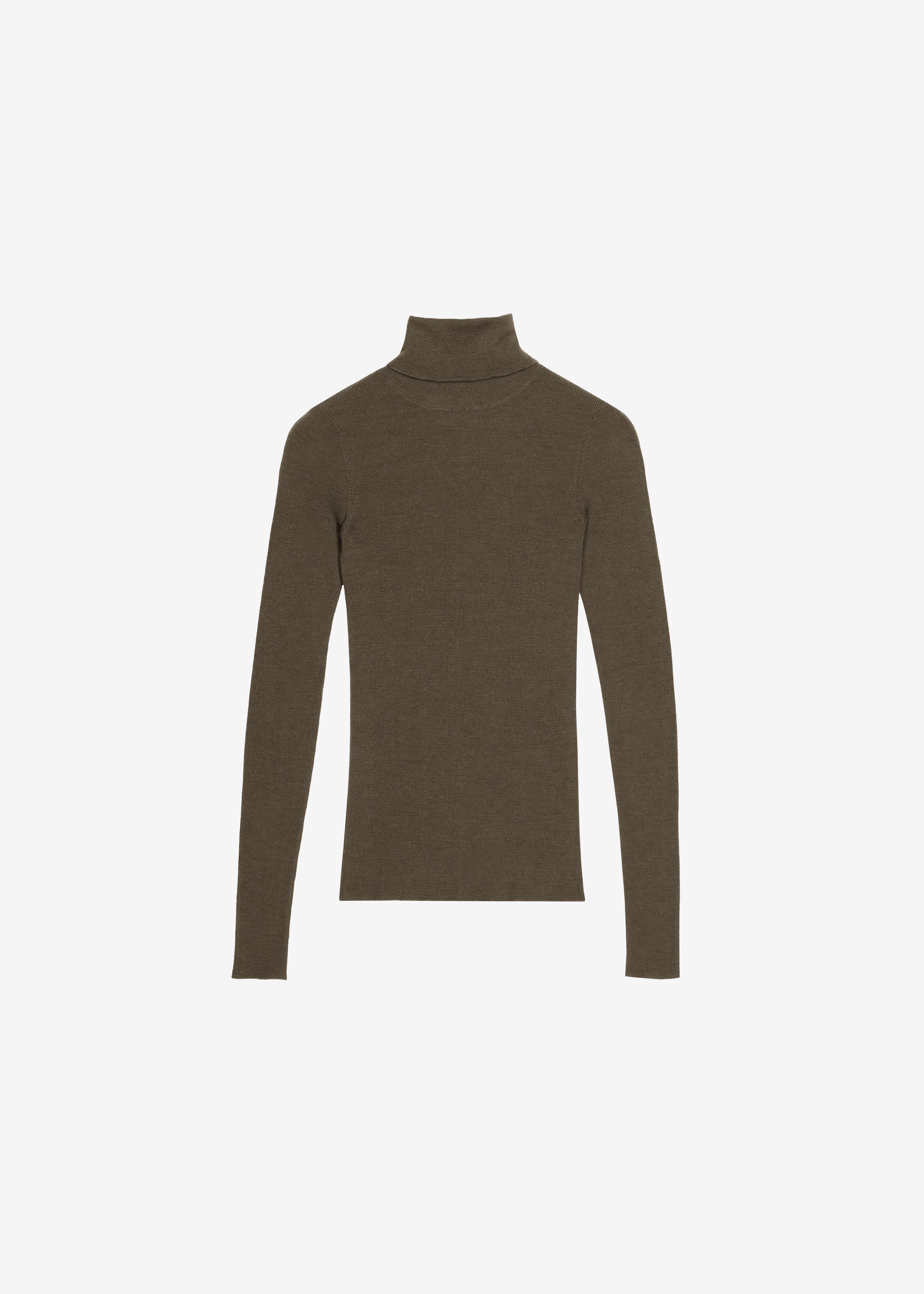 Utica Thin Turtleneck Sweater - Olive - 5