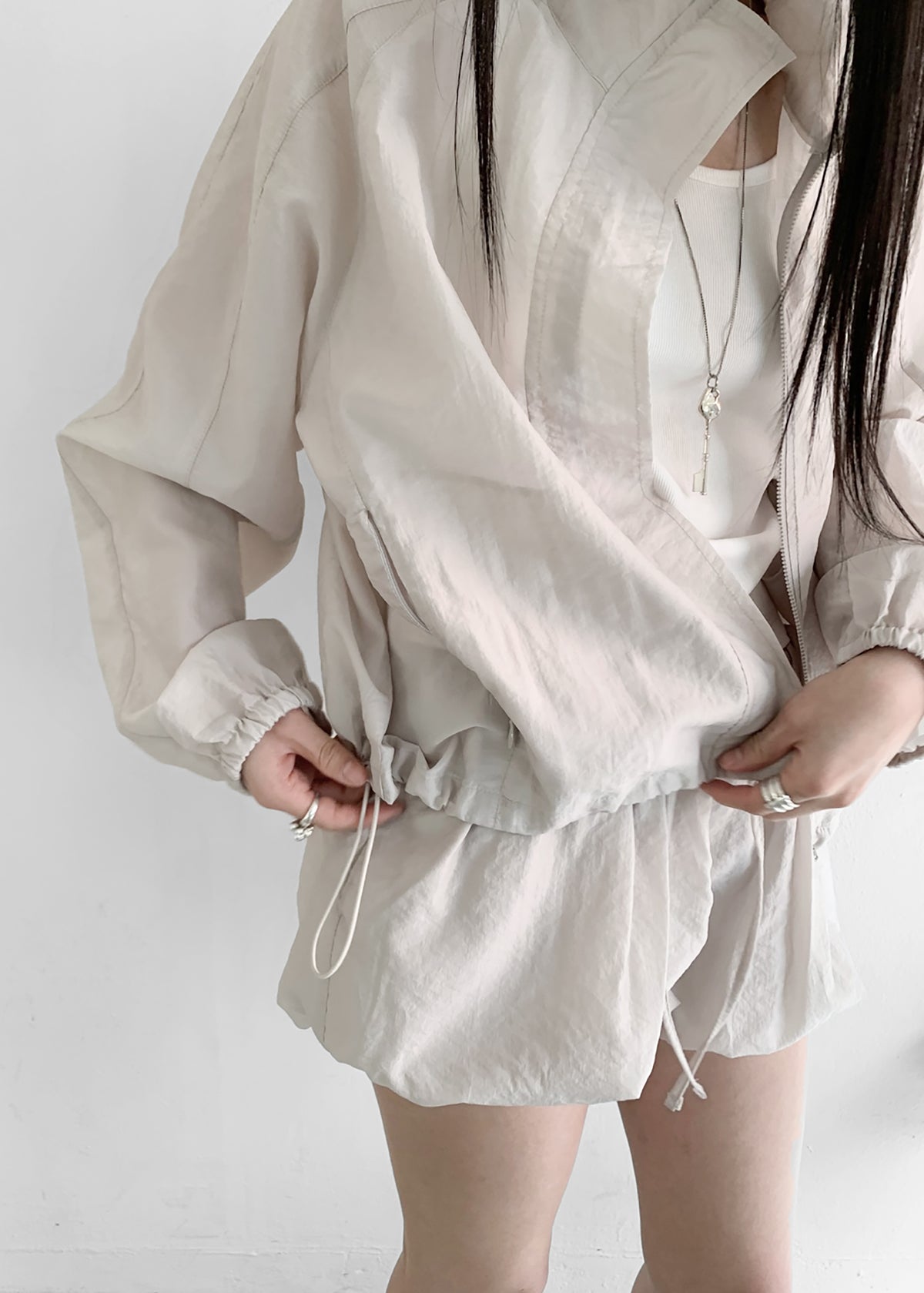 Vaila Sheer Jacket - Stone - 9