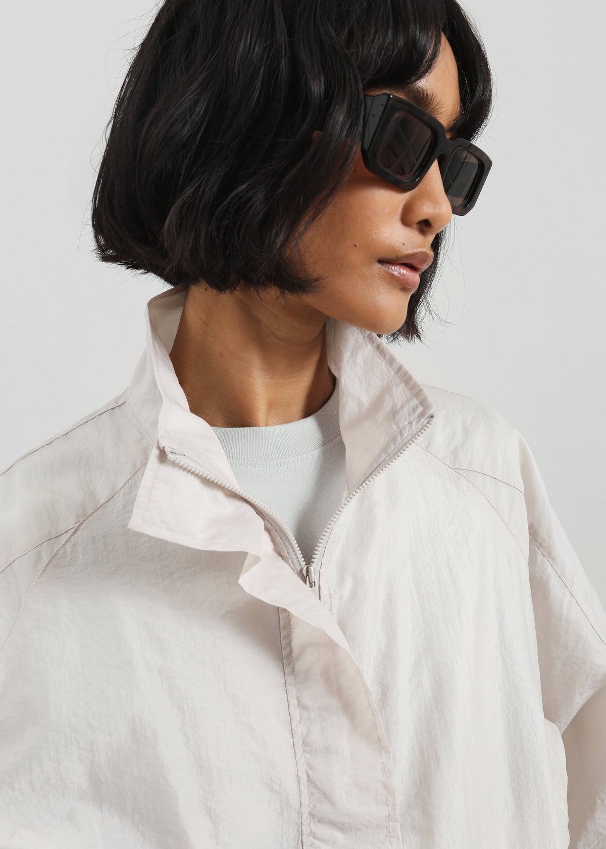 Vaila Sheer Jacket - Stone - 2