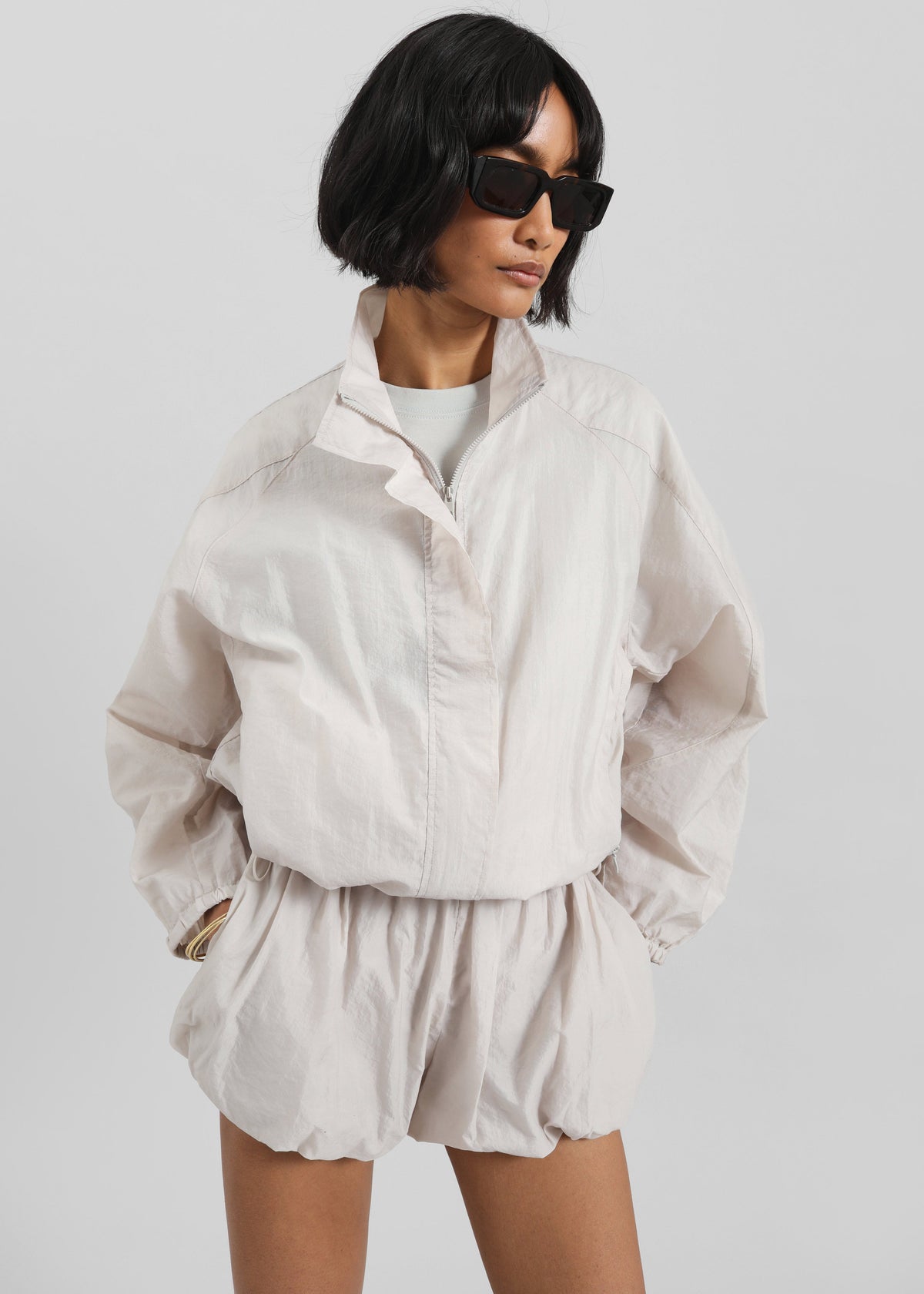 Vaila Sheer Jacket - Stone - 3