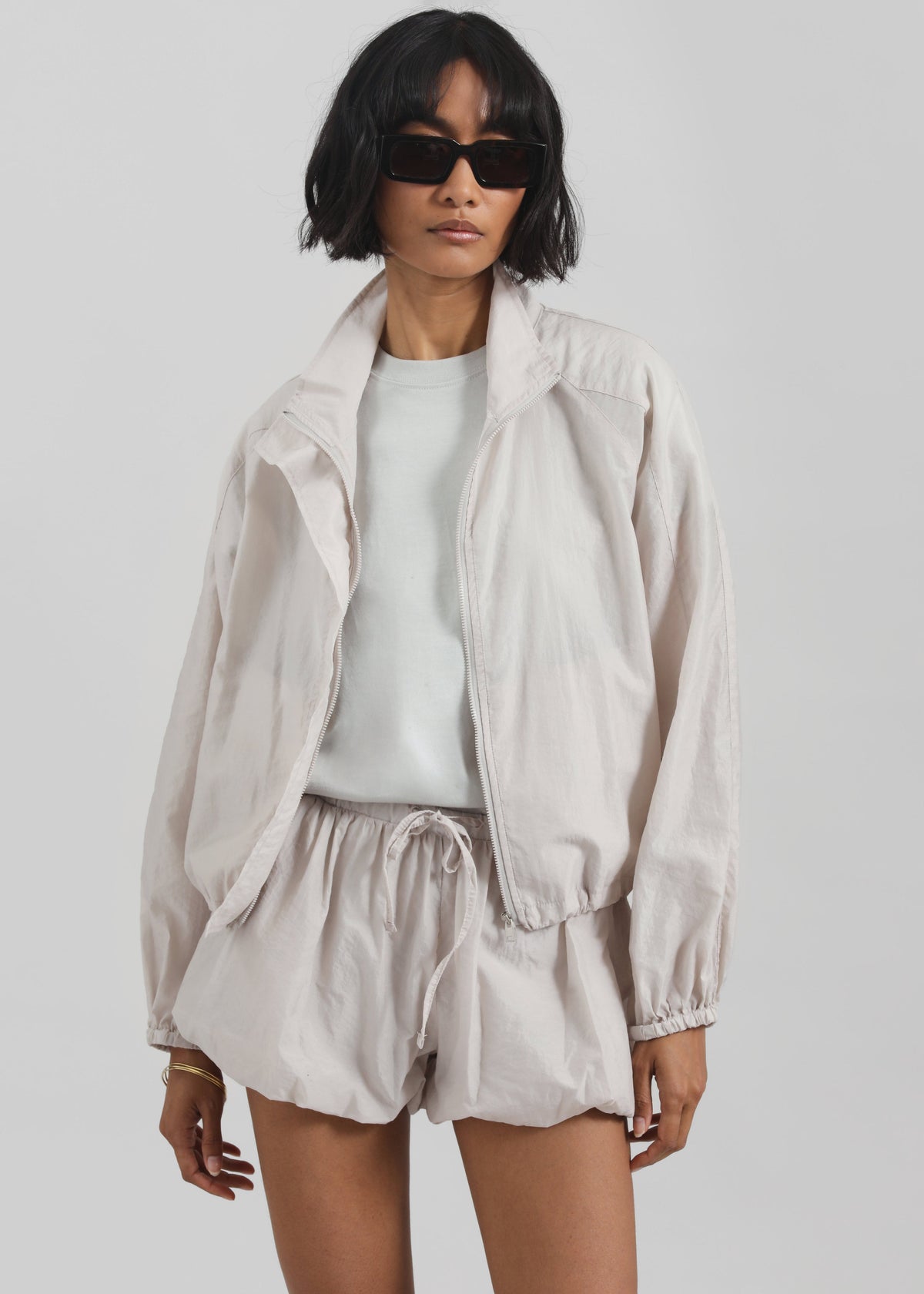 Vaila Sheer Jacket - Stone - 5