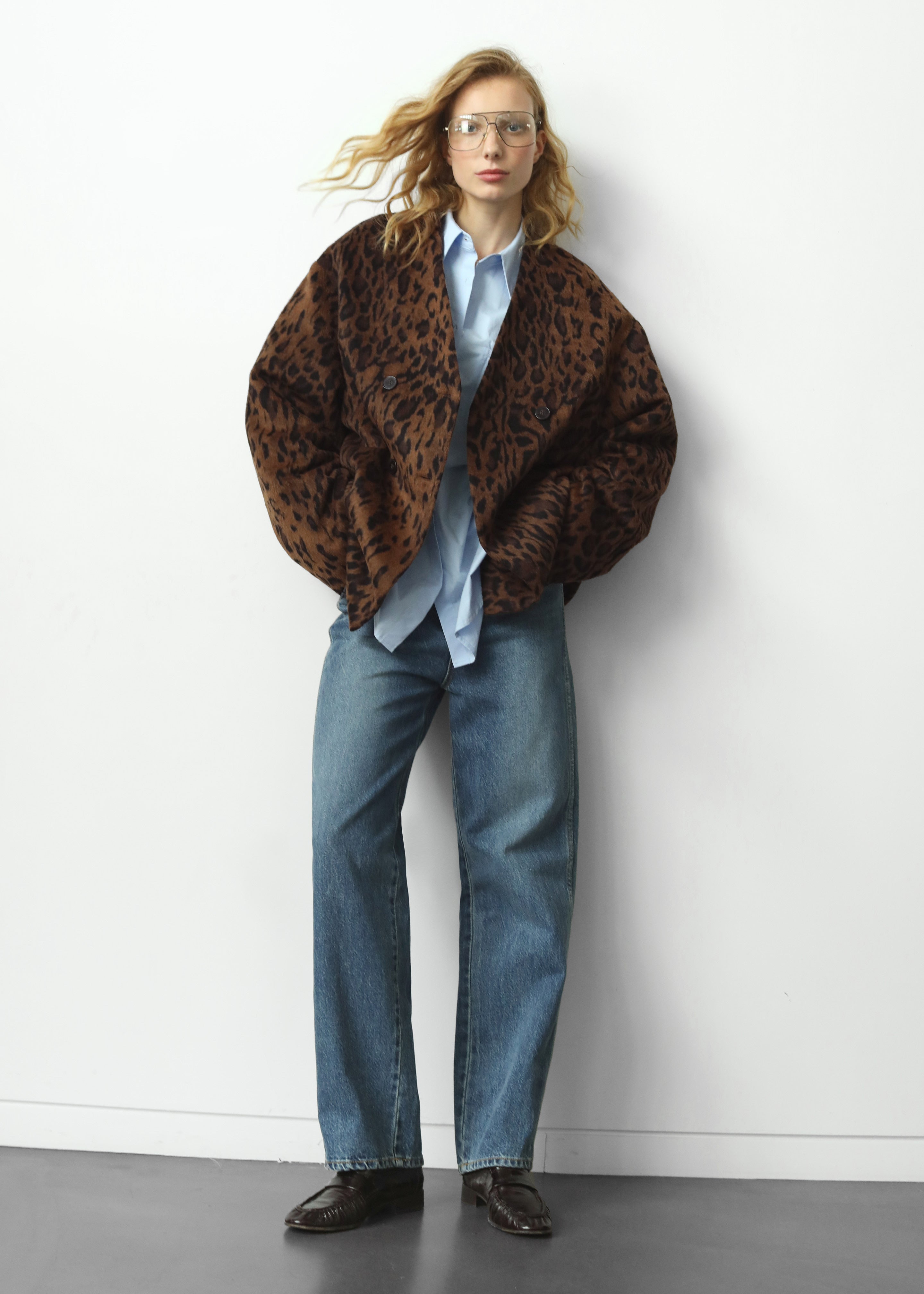 Valentina Faux Fur Leopard Jacket - Brown - 5