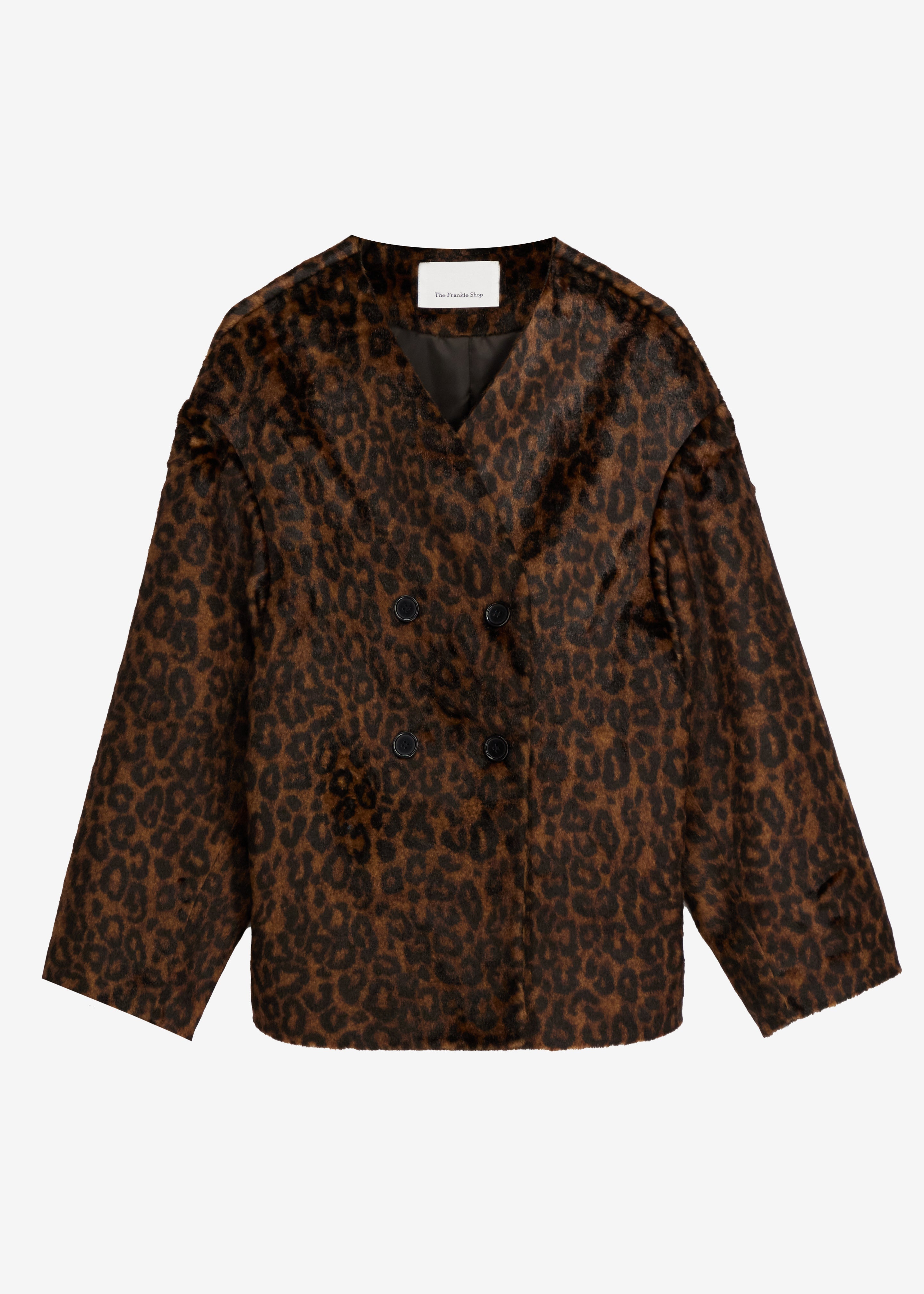 Valentina Faux Fur Leopard Jacket - Brown - 9