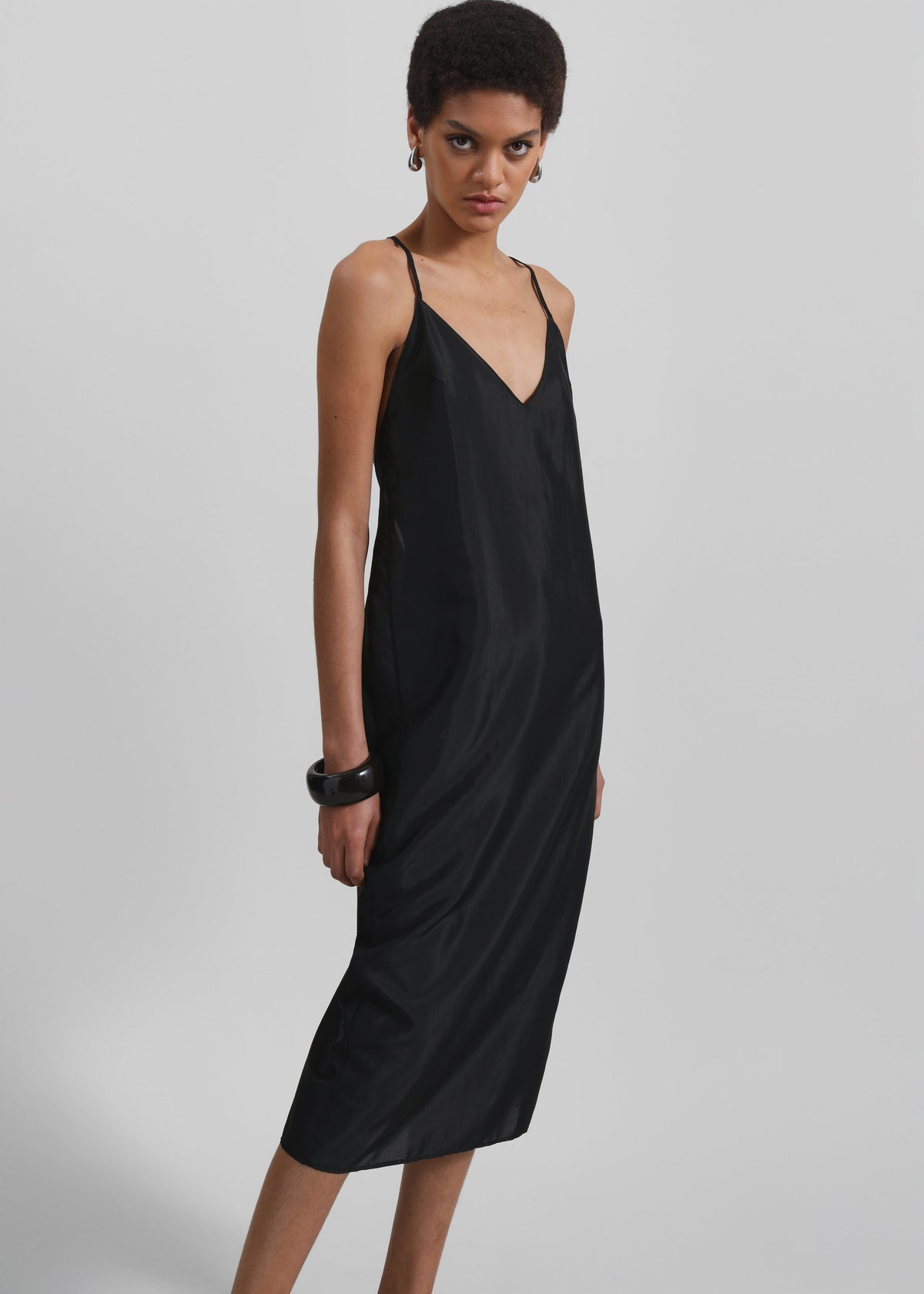Vence Slip Dress - Black - 1