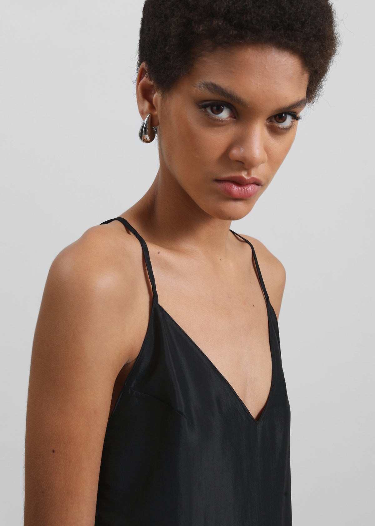 Vence Slip Dress - Black - 4