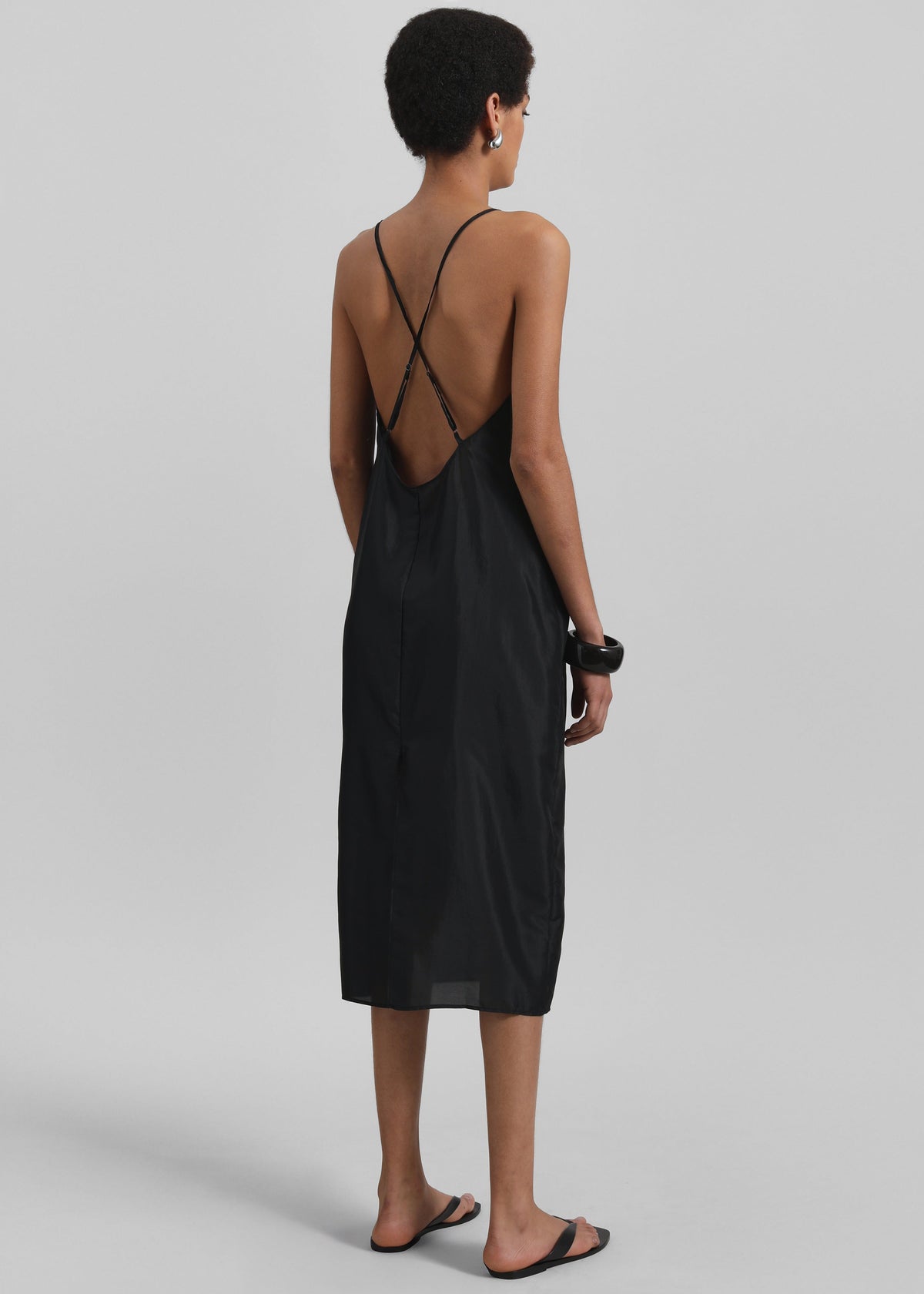 Vence Slip Dress - Black - 7