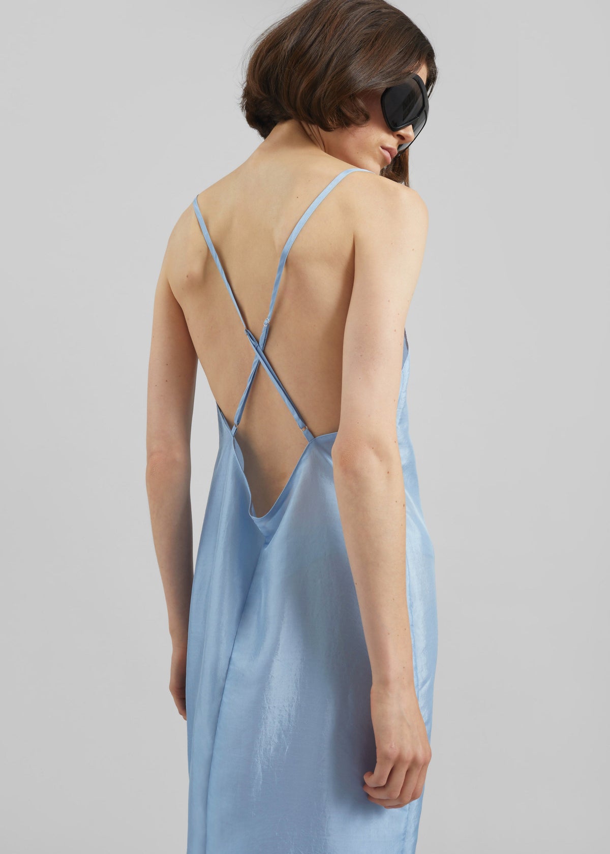 Vence Slip Dress - Dusty Blue - 2