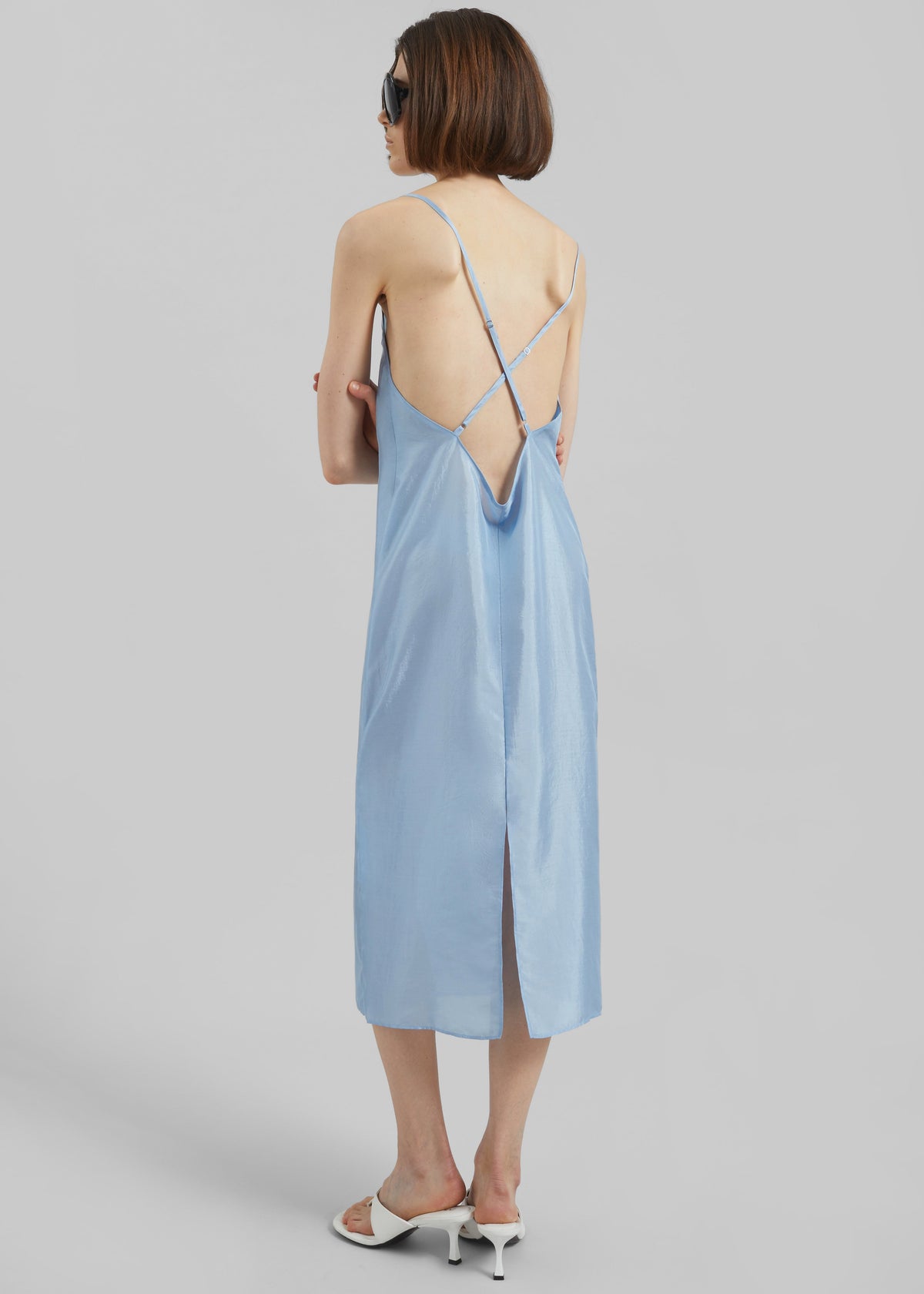 Vence Slip Dress - Dusty Blue - 6