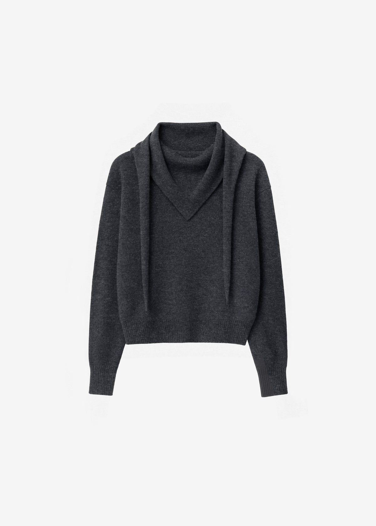 Vermont Scarf Sweater - Charcoal - 6