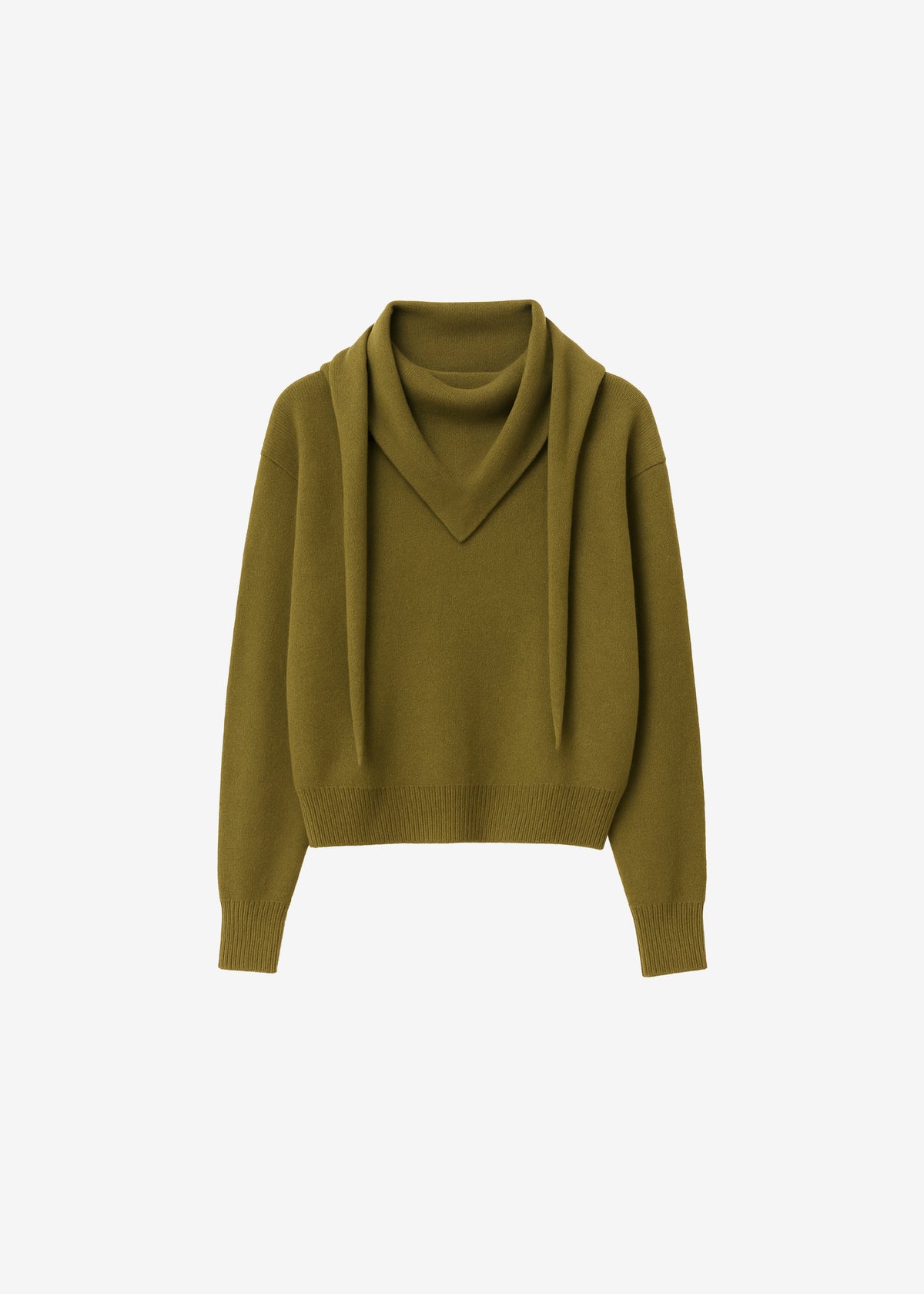 Vermont Scarf Sweater - Olive - 8