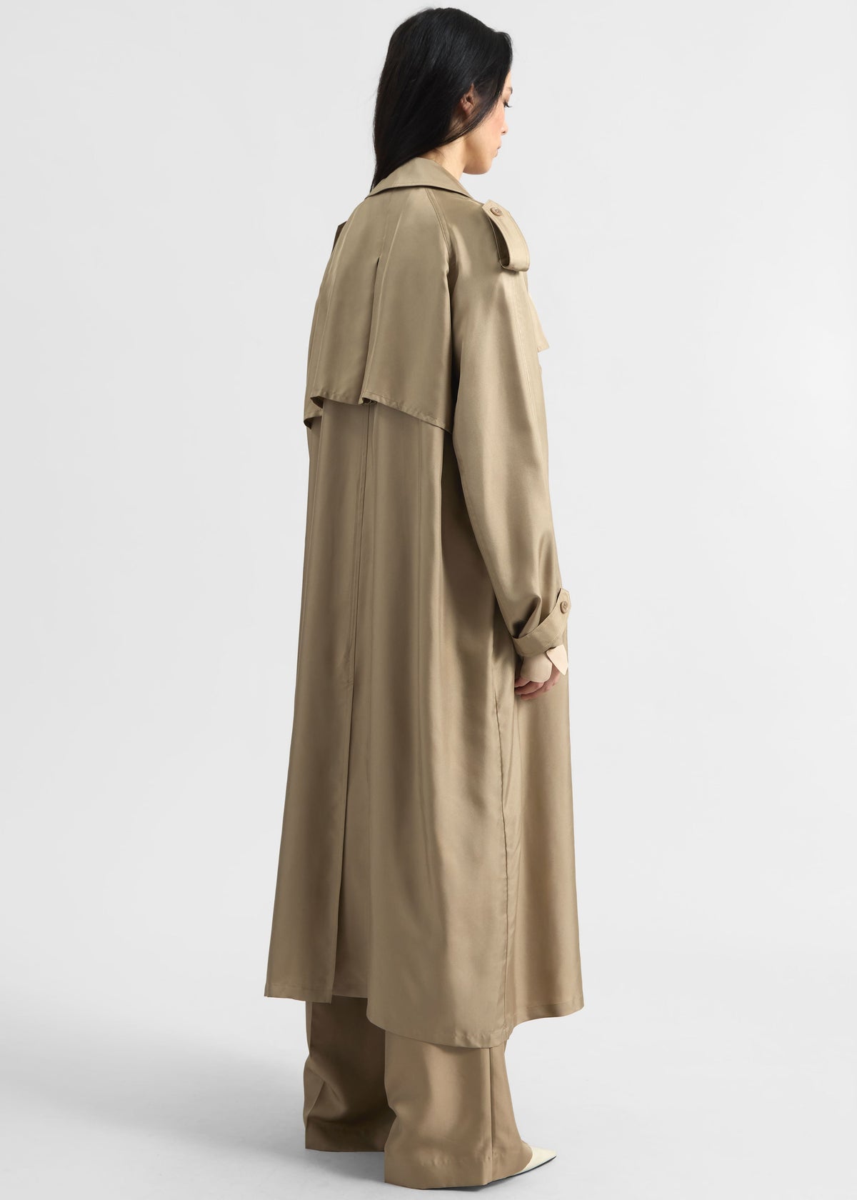Veyron Silk Trench - Beige - 7