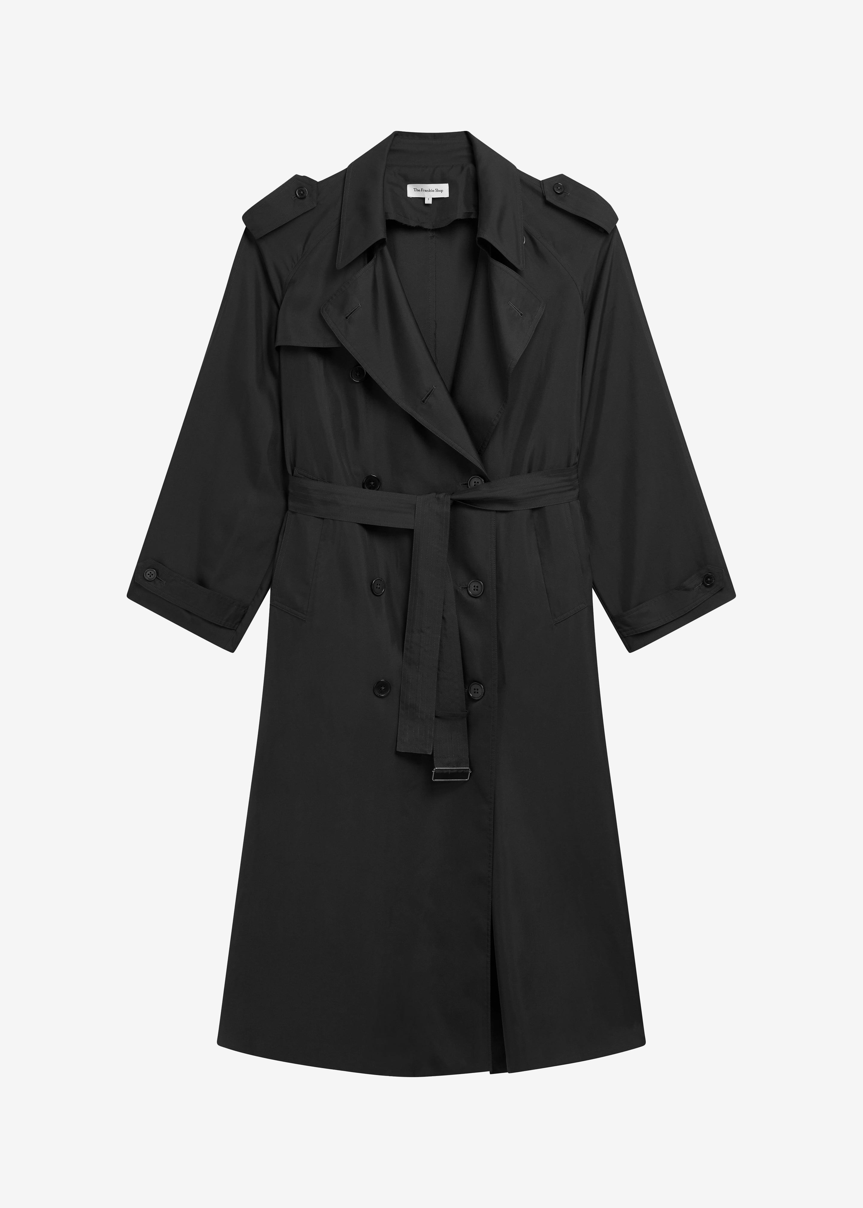 Veyron Silk Trench - Black - 7