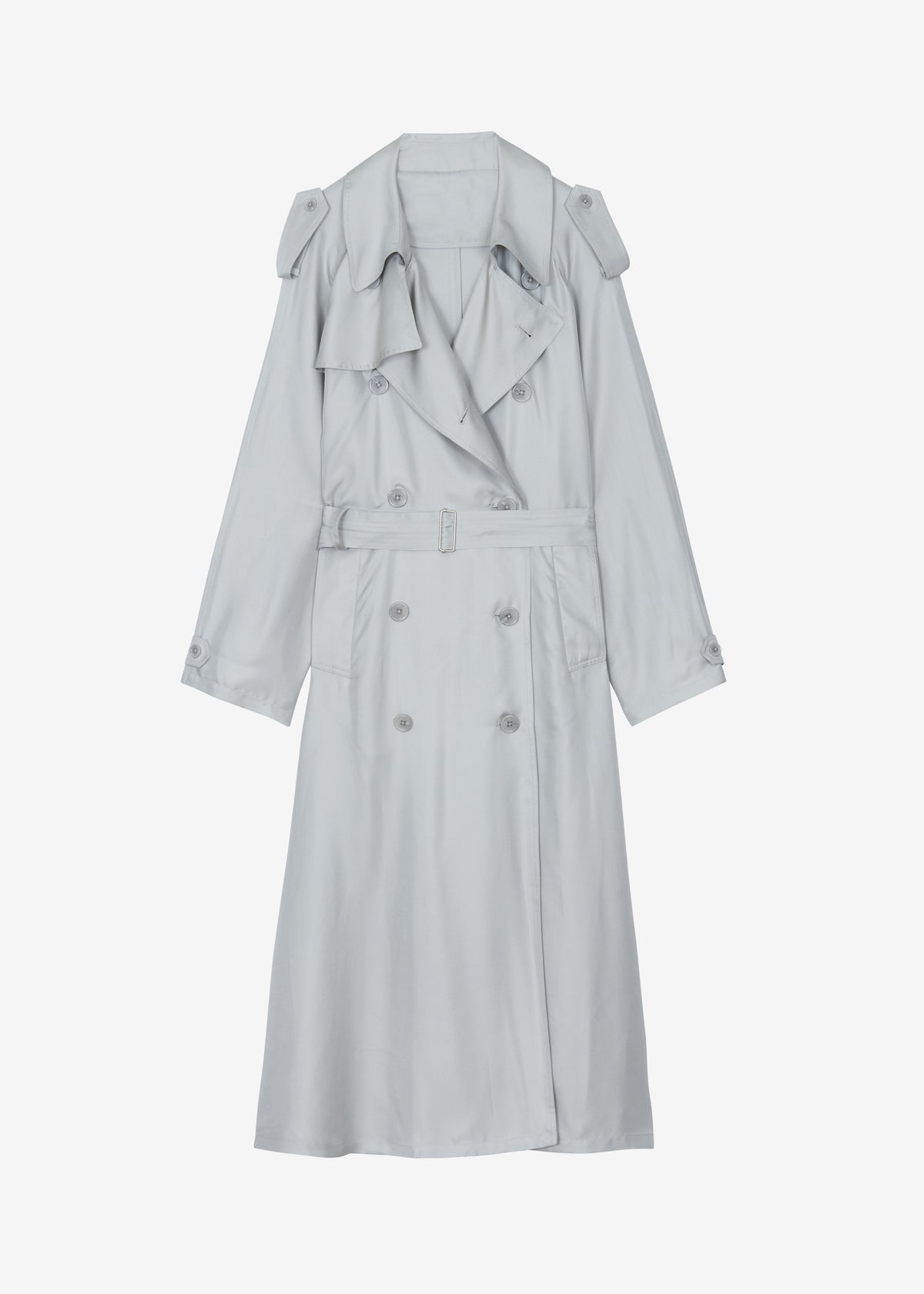 Veyron Silk Trench - Grey - 8