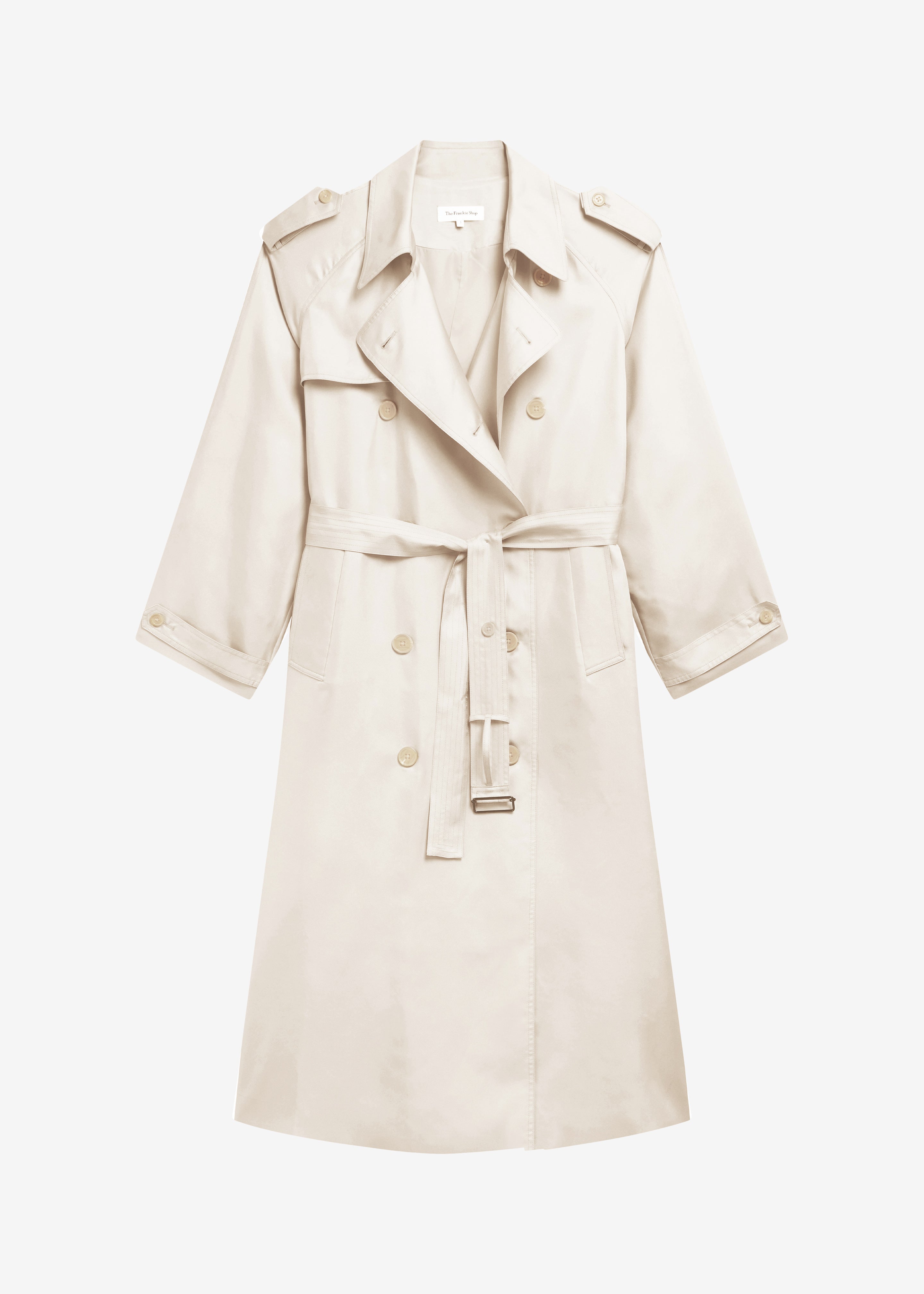 Veyron Silk Trench - Ivory - 8