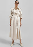 Veyron Silk Trench - Ivory