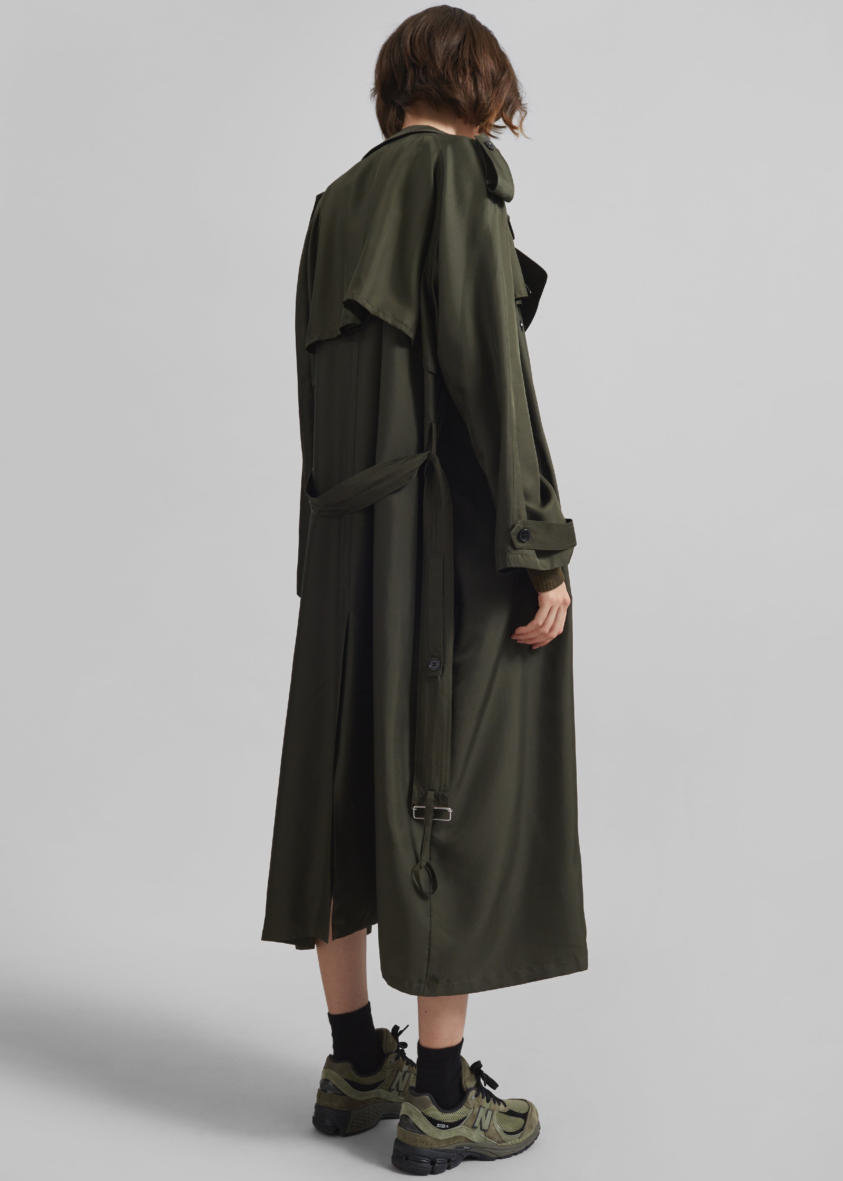Veyron Silk Trench - Khaki - 8