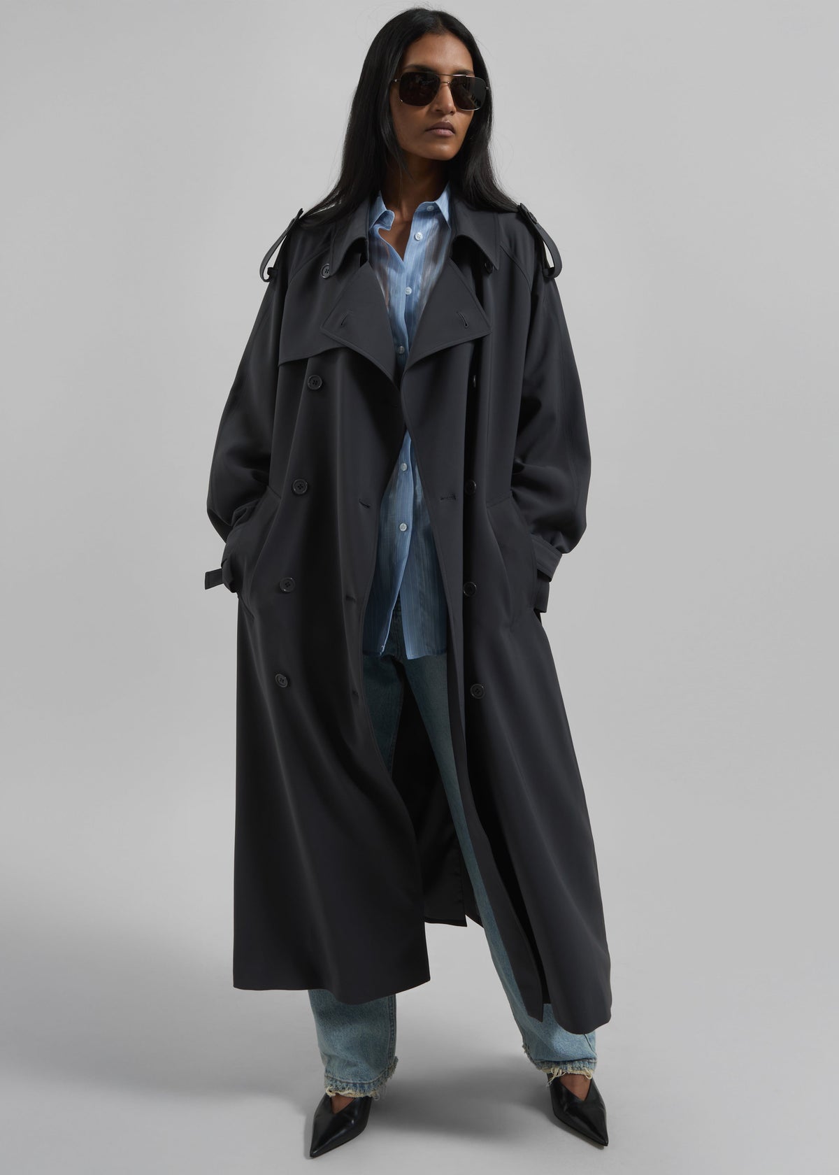 Veyron Trench Coat - Storm Grey - 4