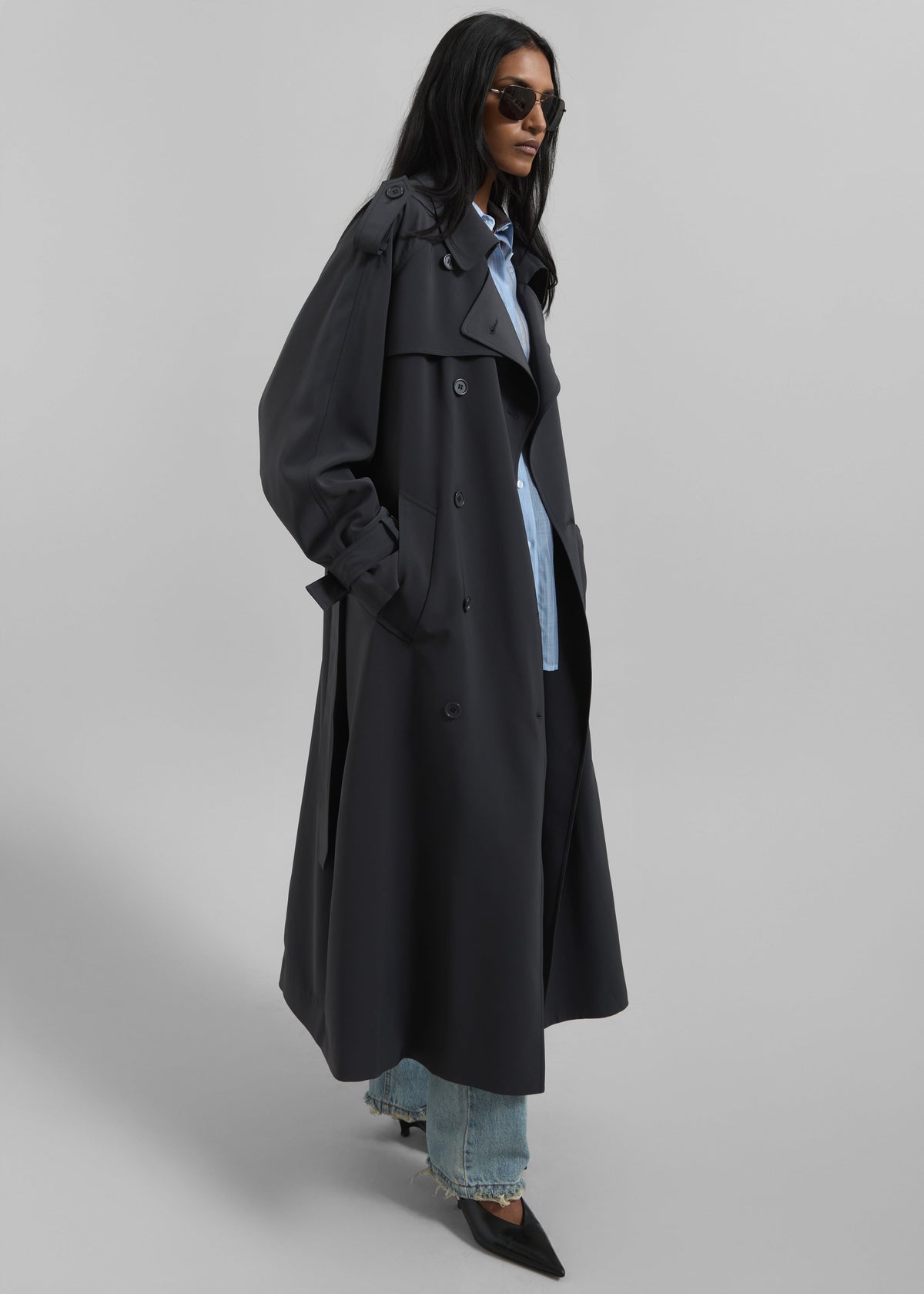 Veyron Trench Coat - Storm Grey - 3