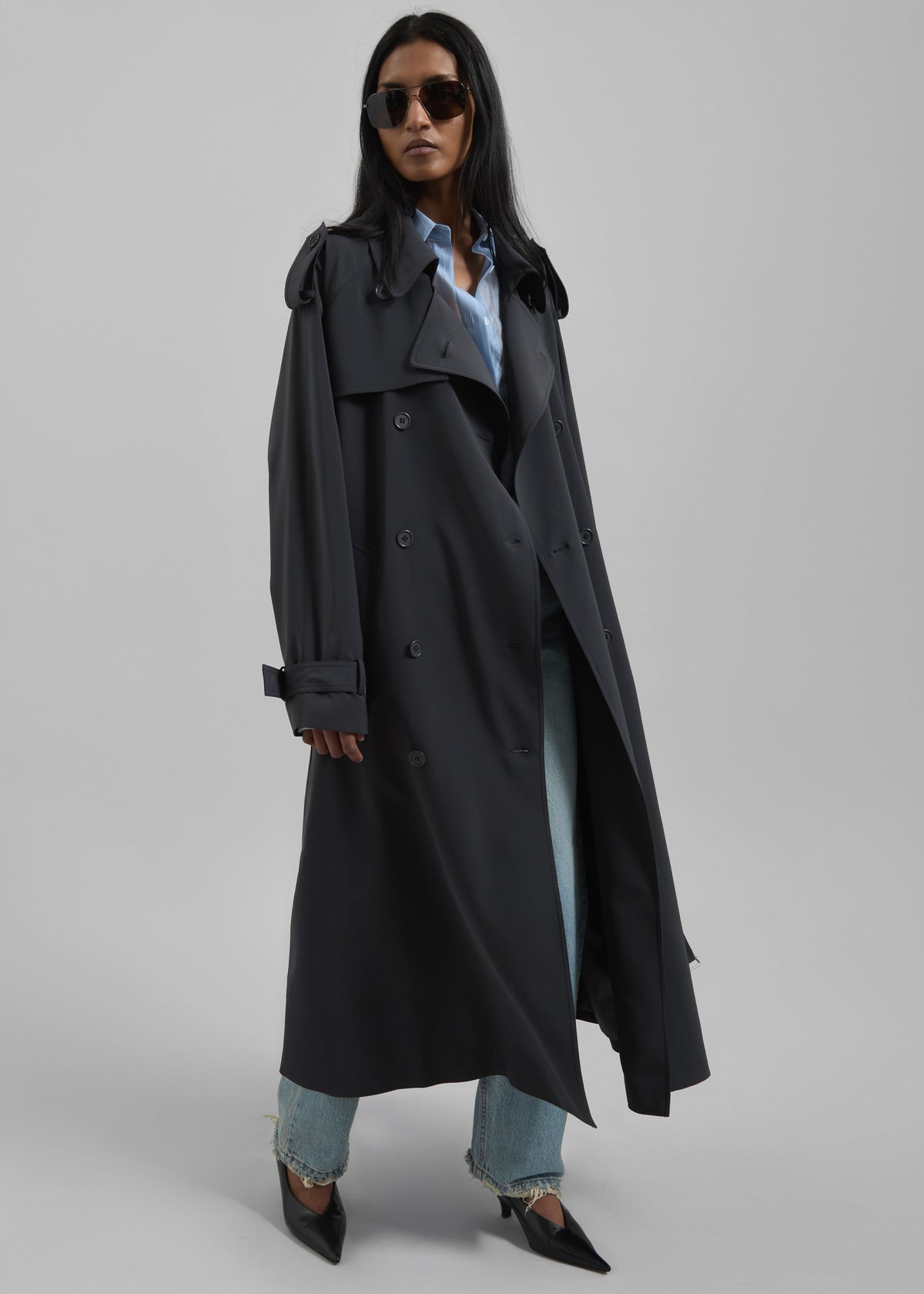 Veyron Trench Coat - Storm Grey - 5