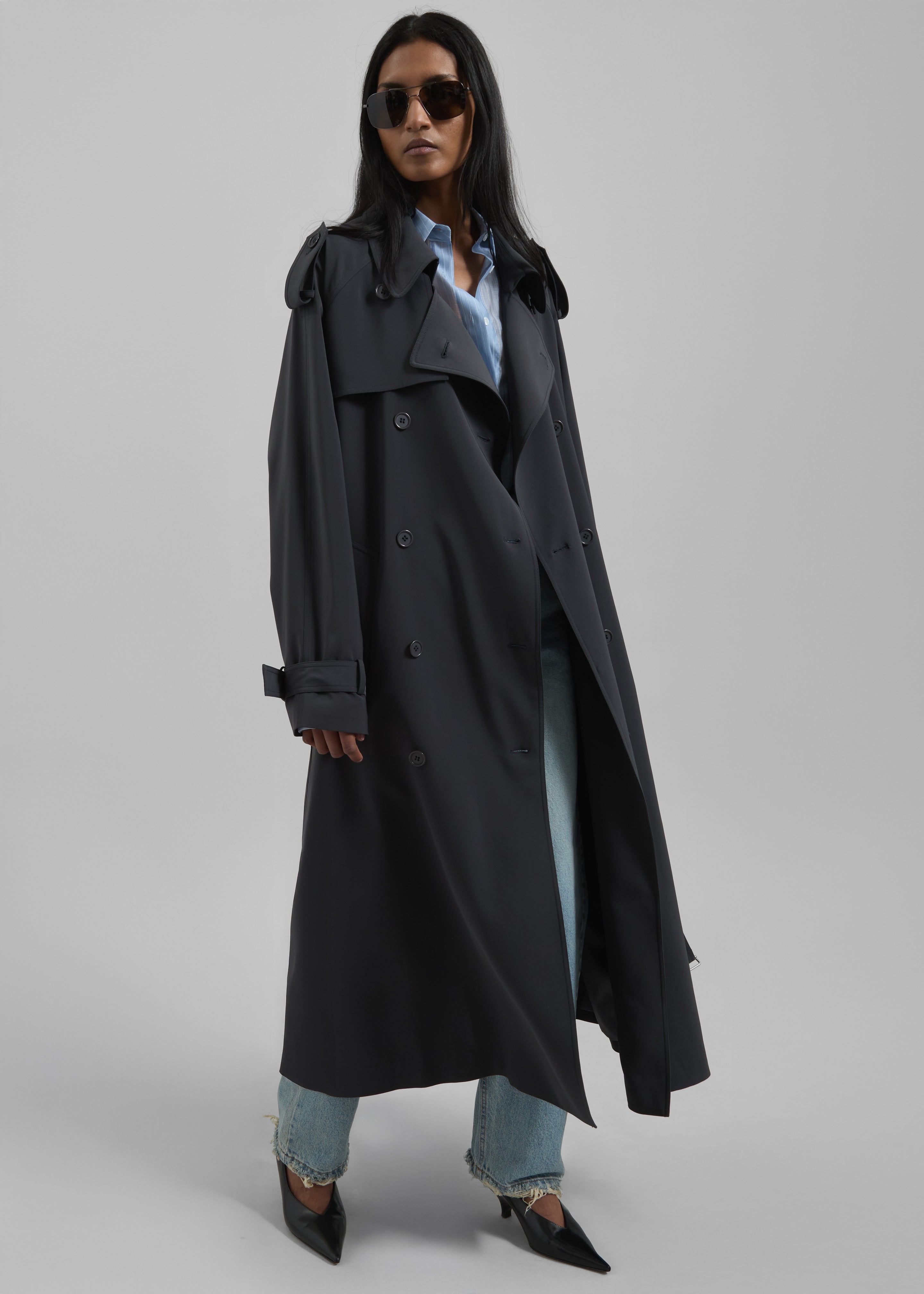 Veyron Trench Coat - Storm Grey - 5