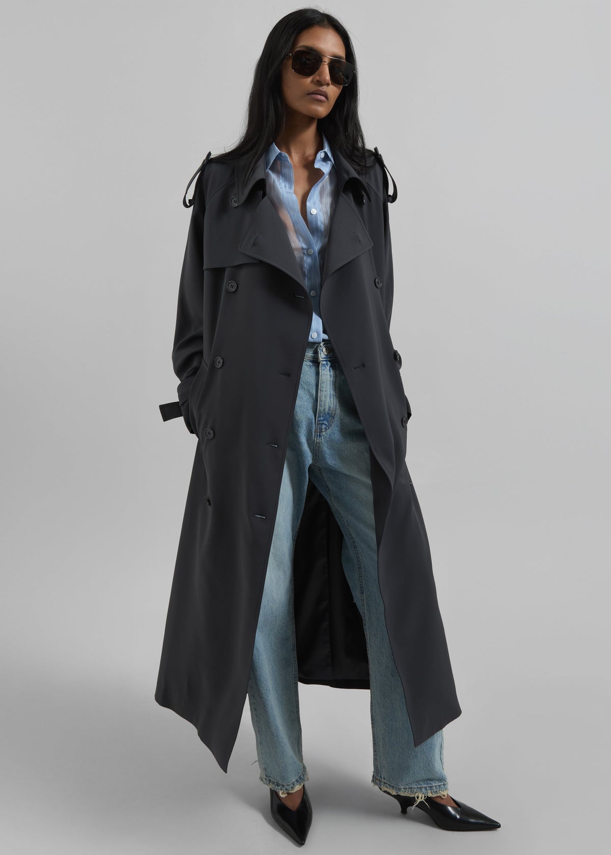 Veyron Trench Coat - Storm Grey - 1