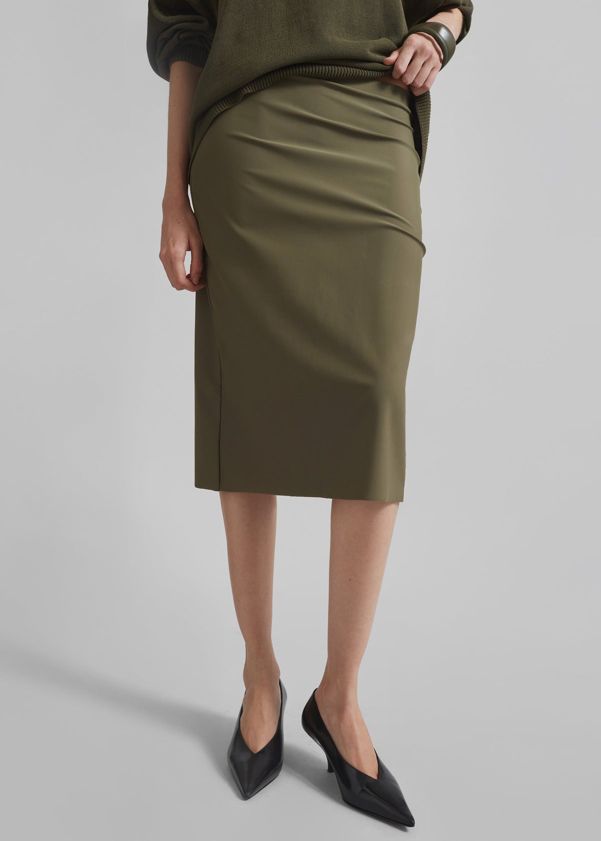 Viera Midi Skirt - Khaki - 5