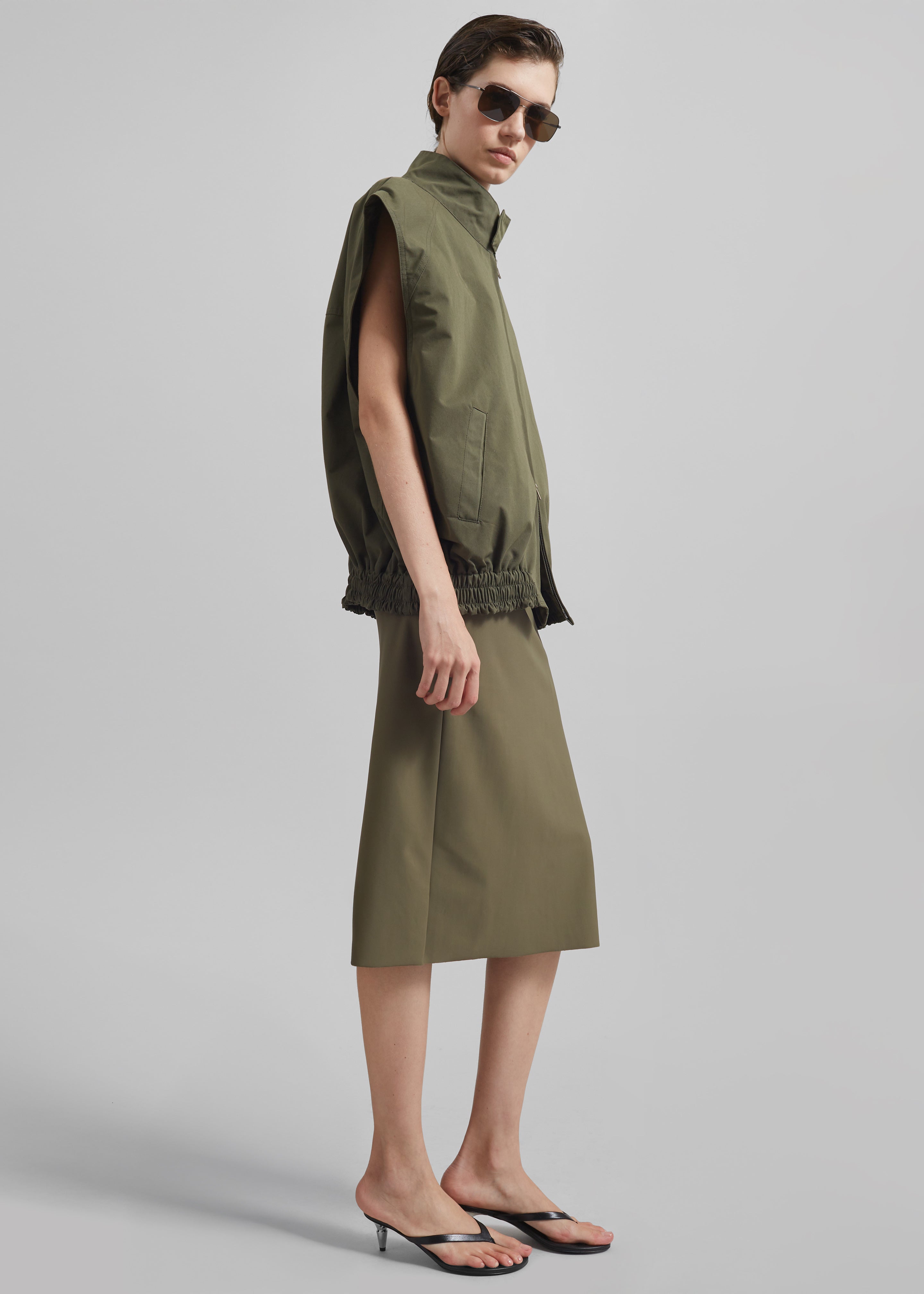 Viera Midi Skirt - Khaki - 7