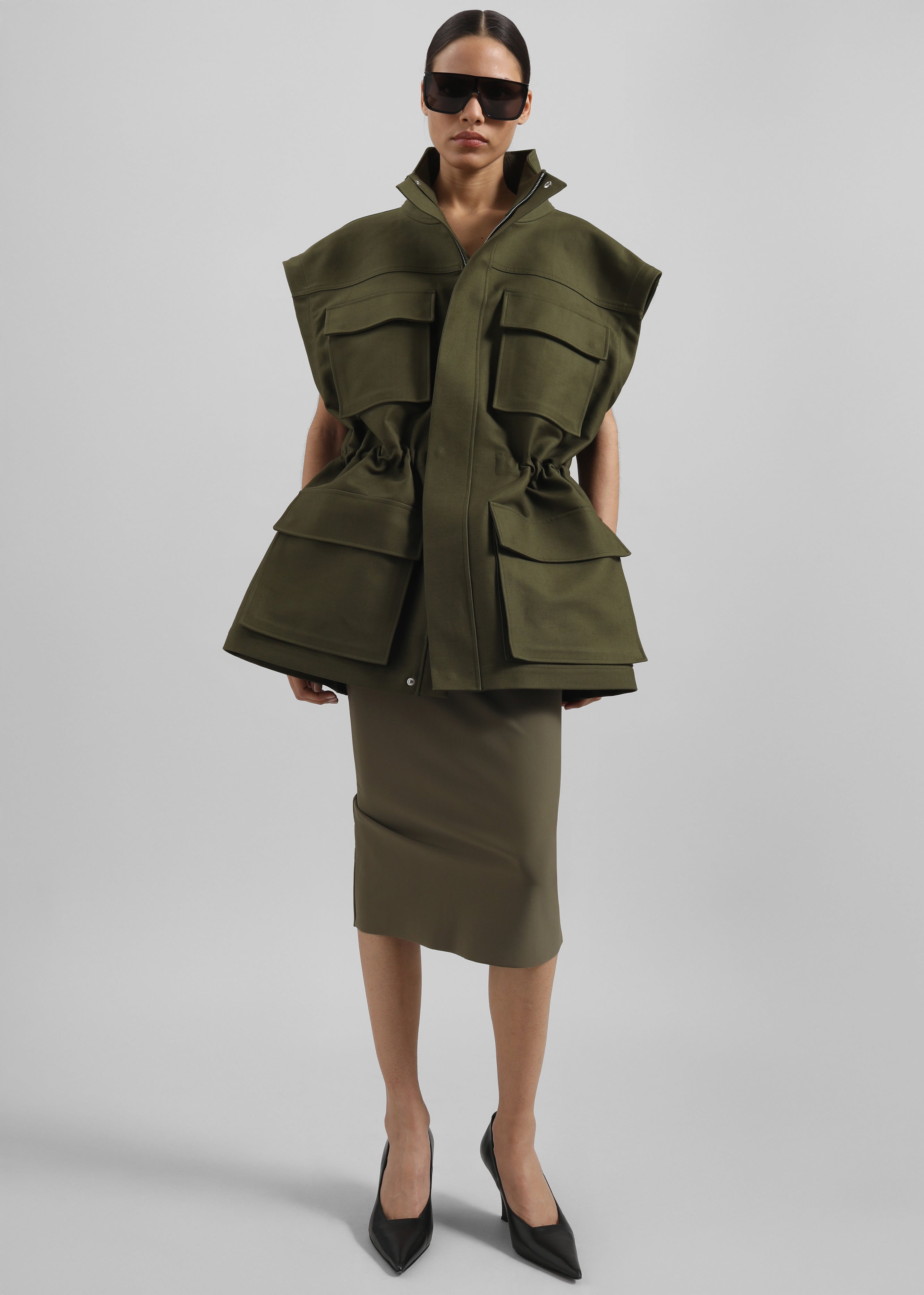 Viera Midi Skirt - Khaki - 9