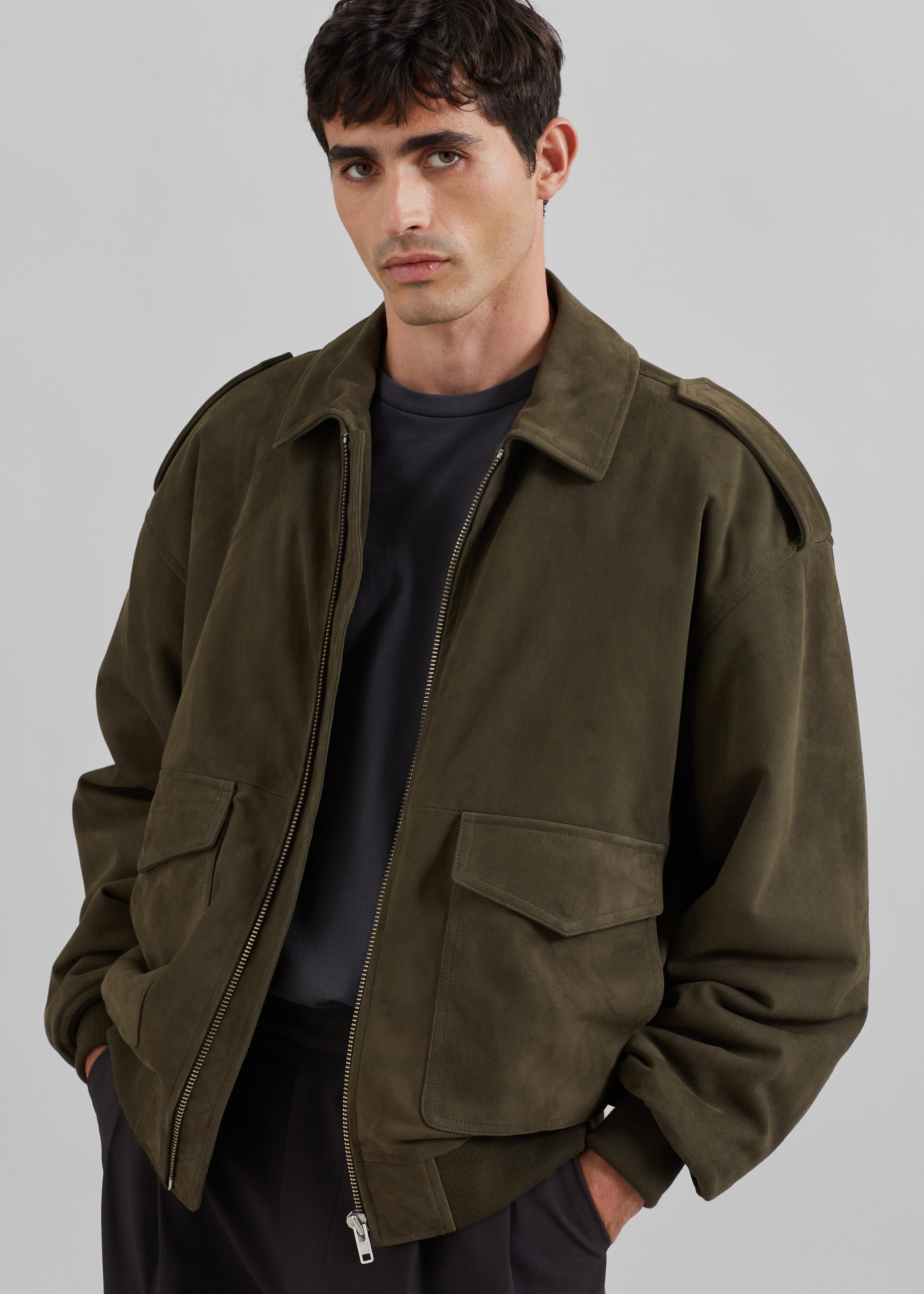 Viper Suede Jacket - Khaki - 8
