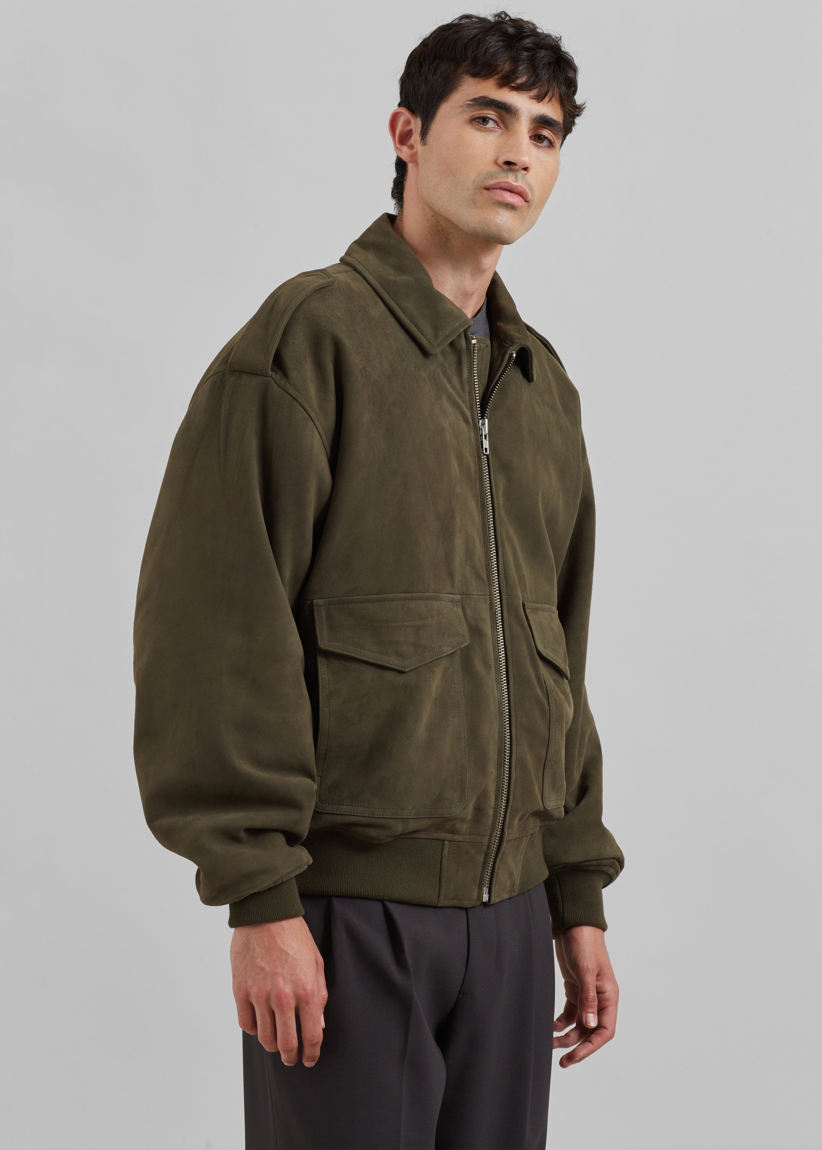 Viper Suede Jacket - Khaki - 9