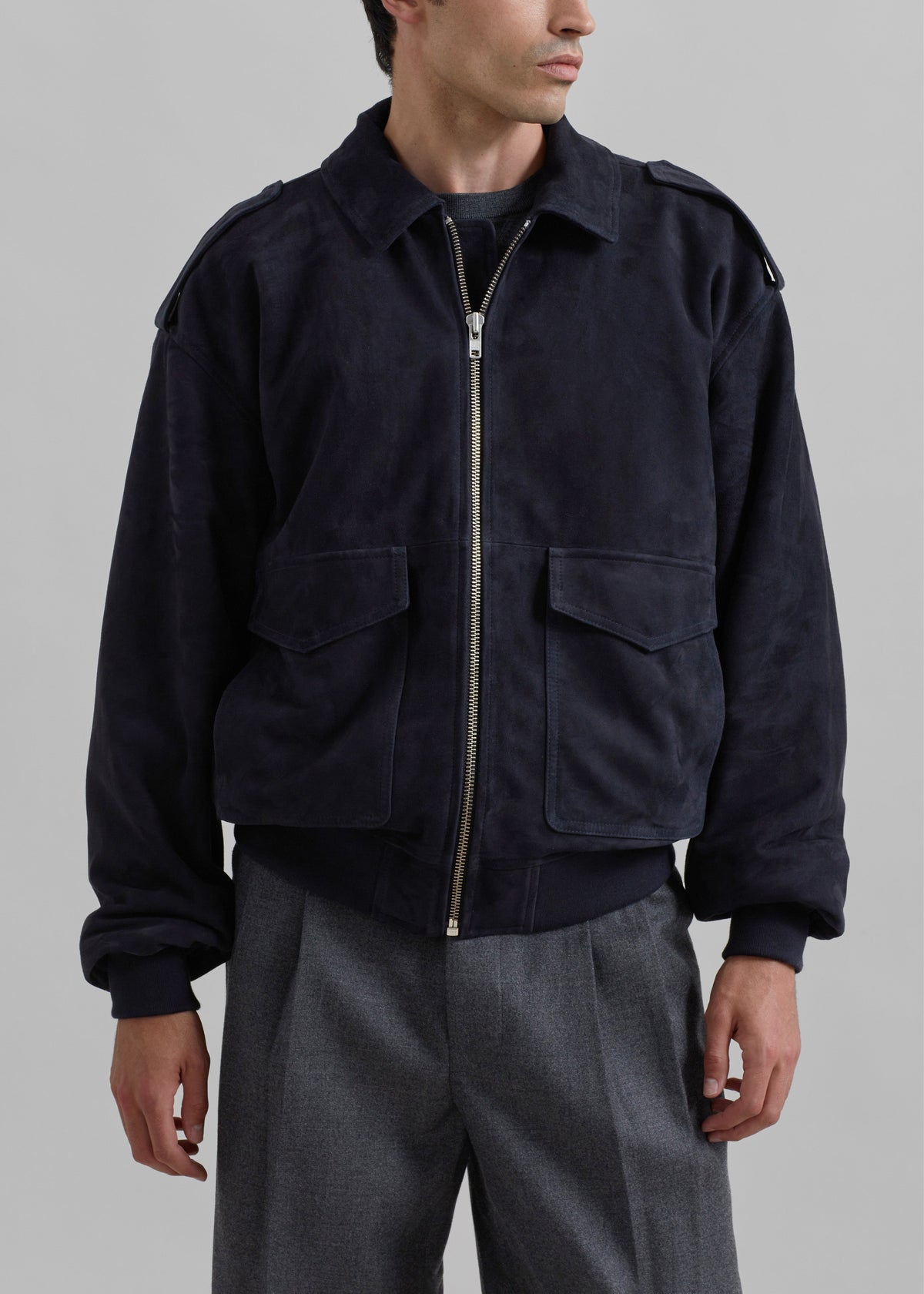 Viper Suede Jacket - Navy - 7