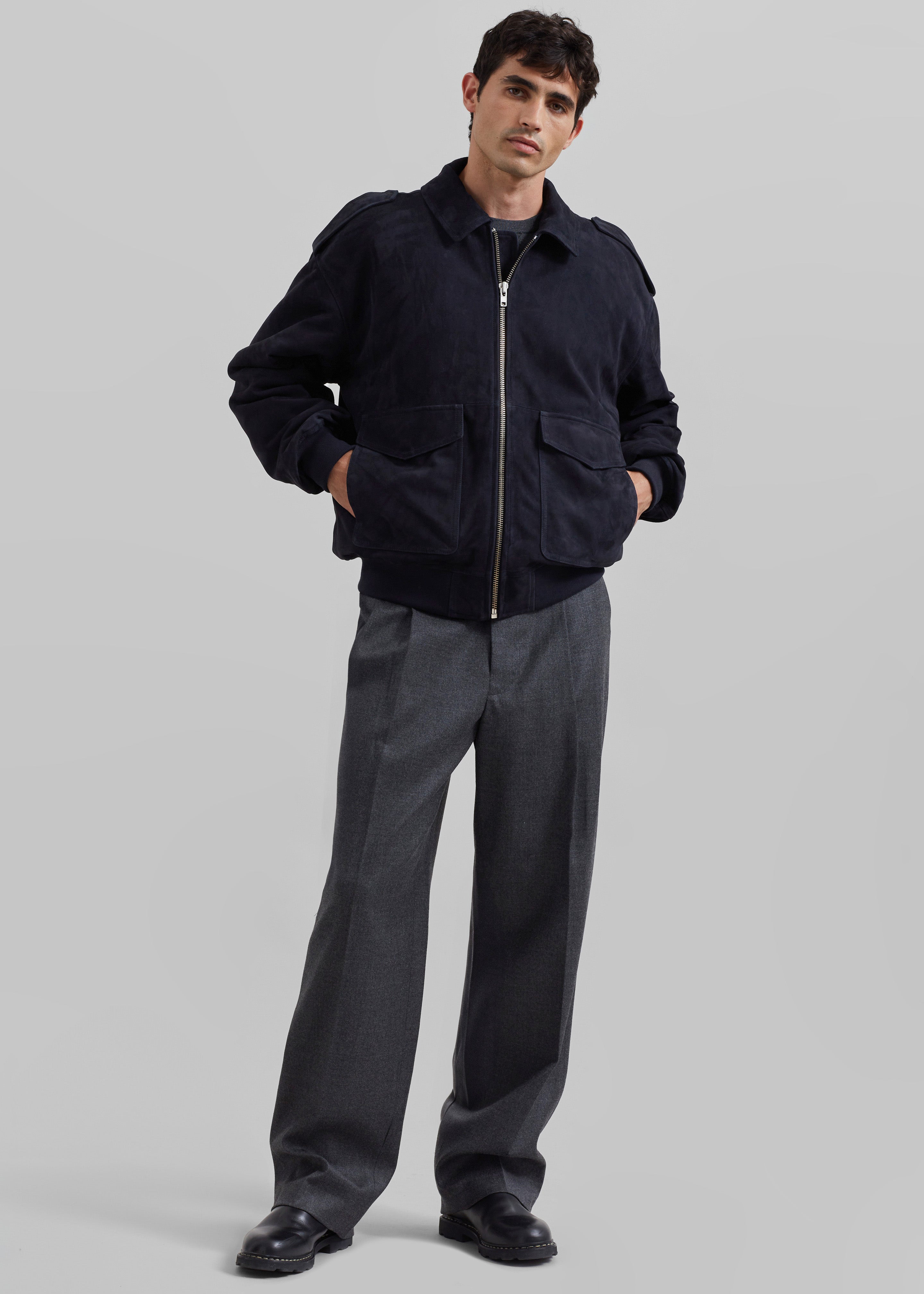 Viper Suede Jacket - Navy - 6