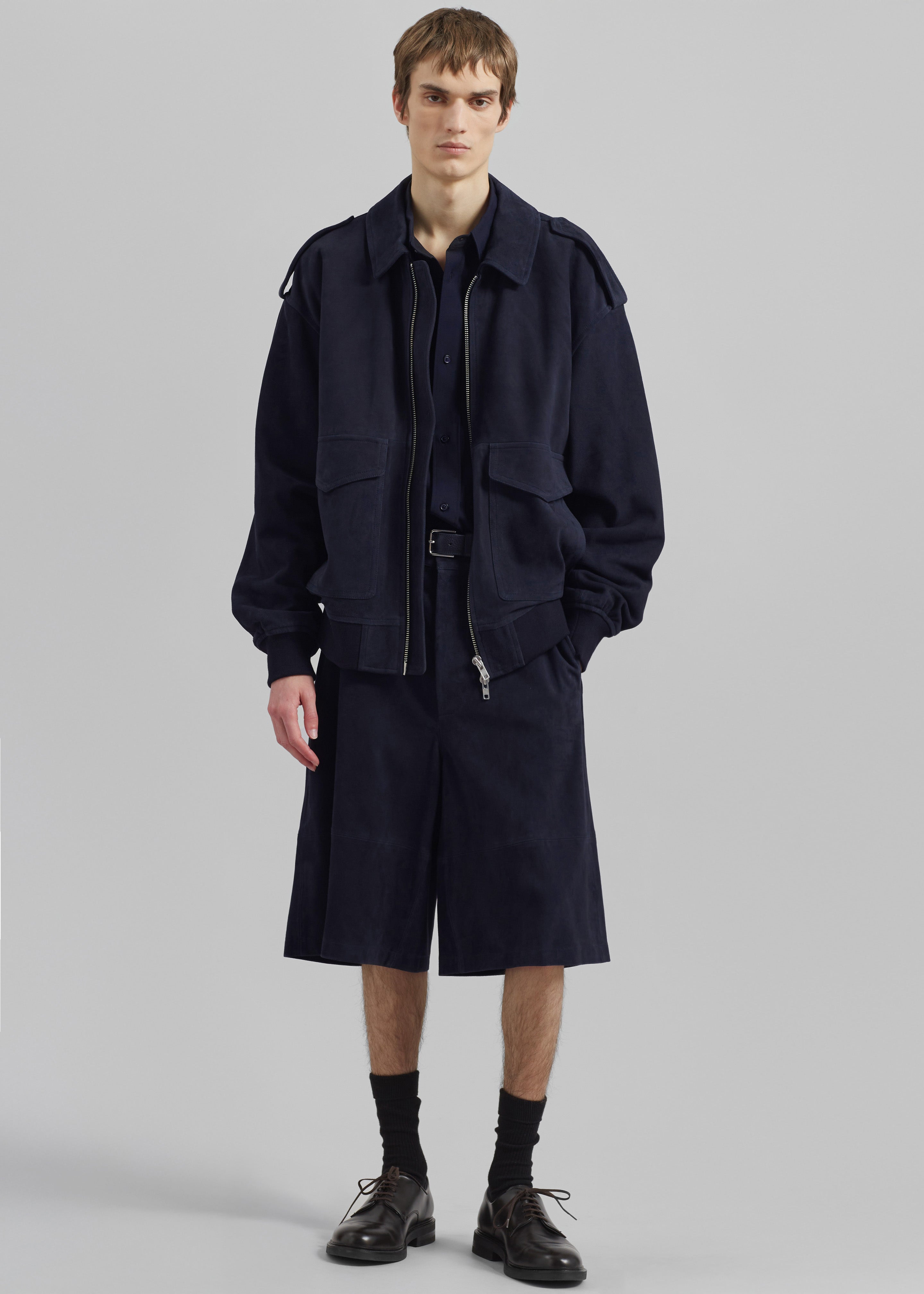 Viper Suede Jacket - Navy - 3