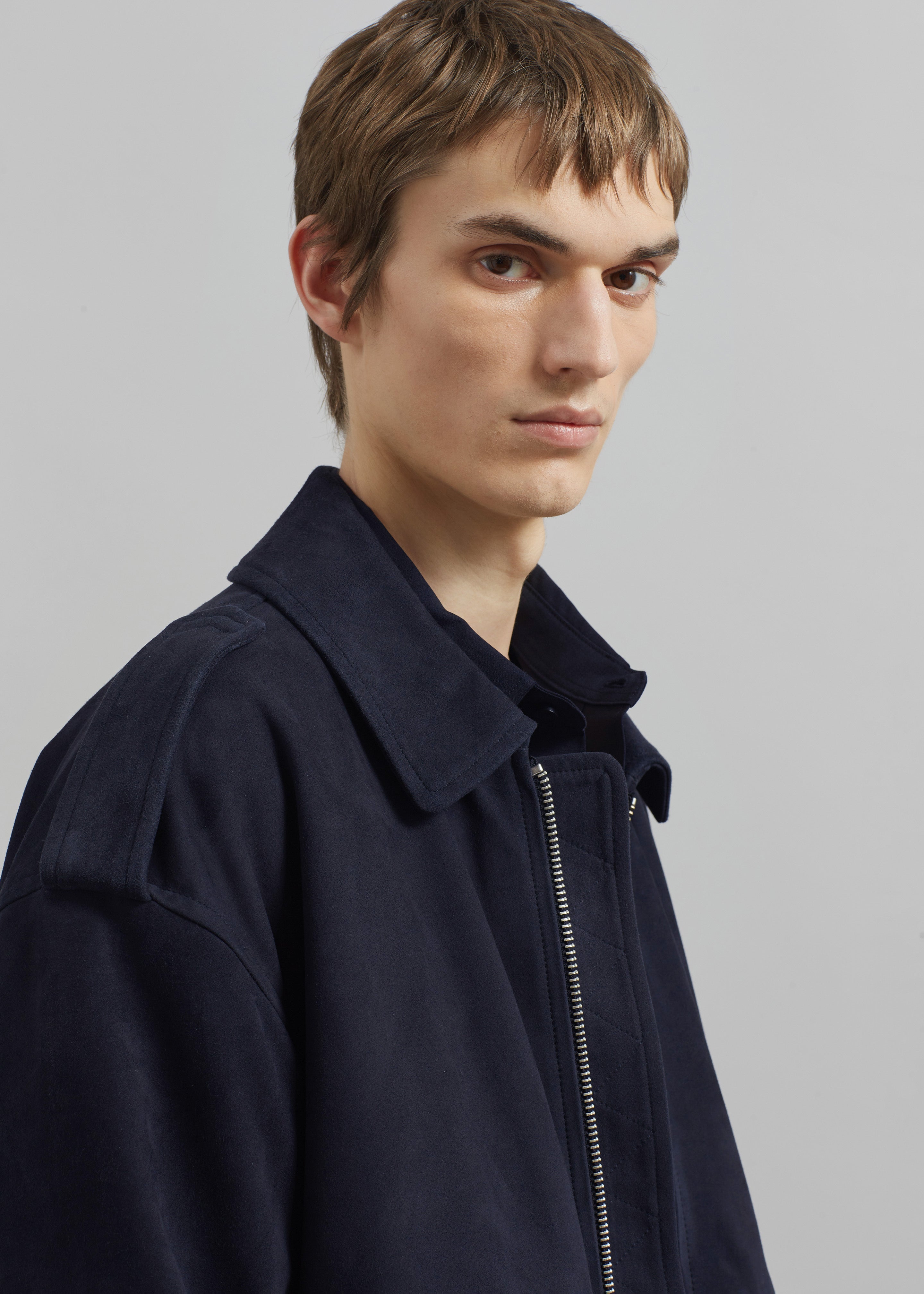 Viper Suede Jacket - Navy - 4