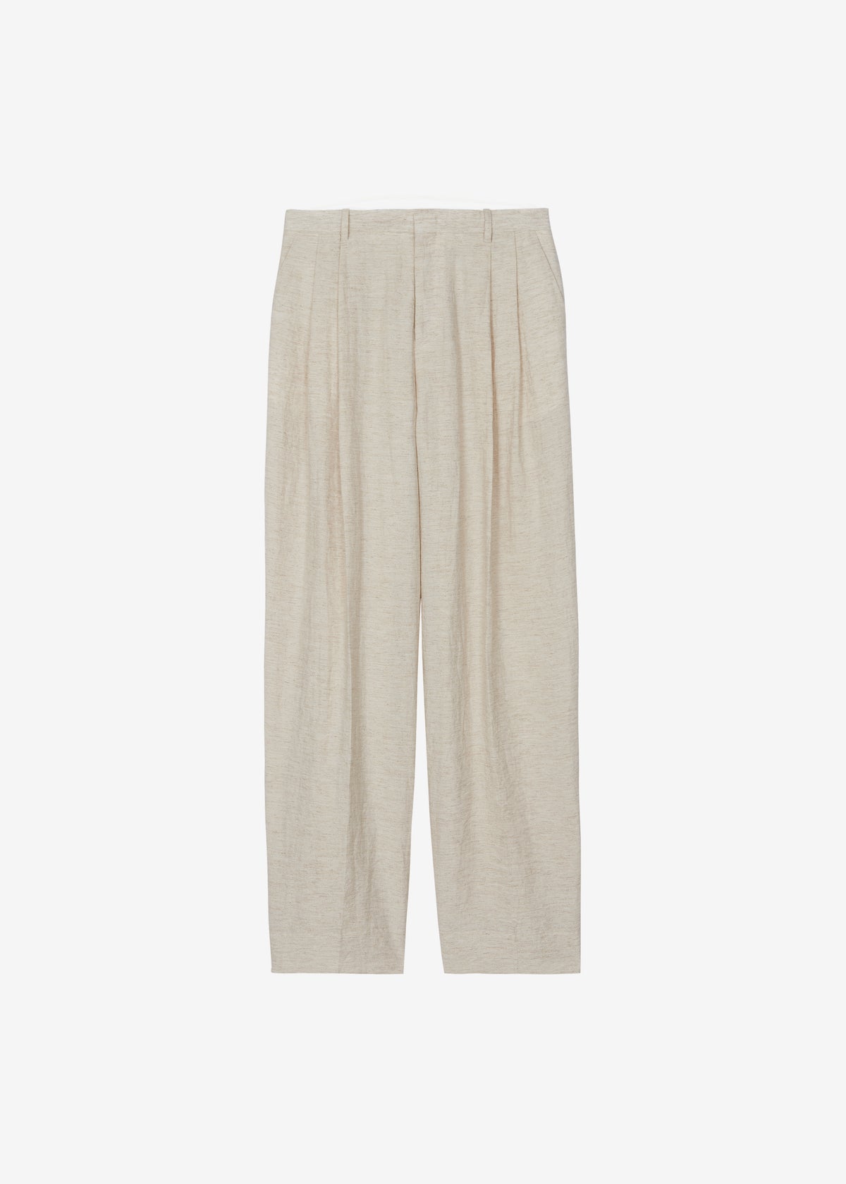Wendin Pleated Trousers - Beige Melange - 7