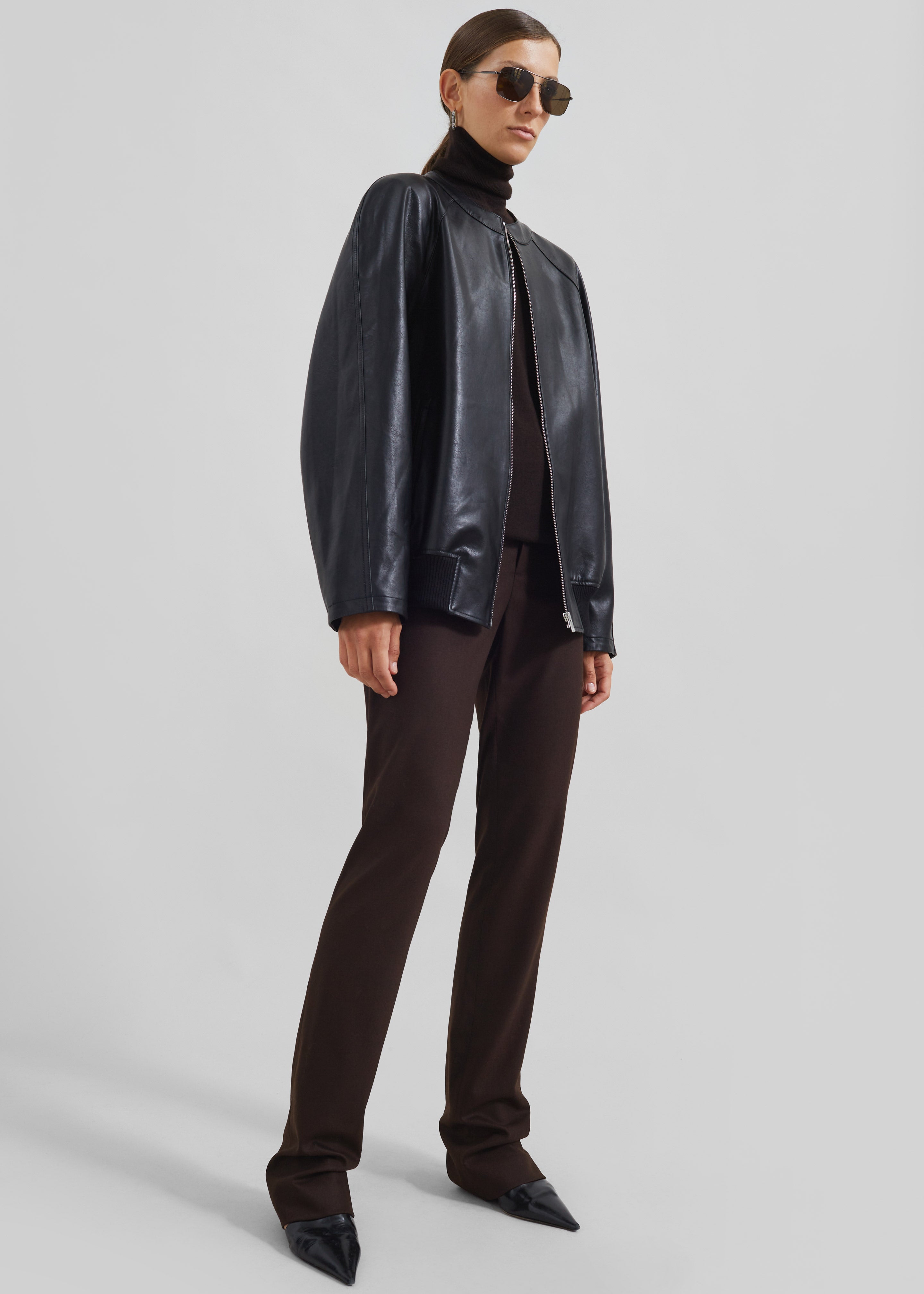 Xyla Faux Leather Jacket - Black - 8