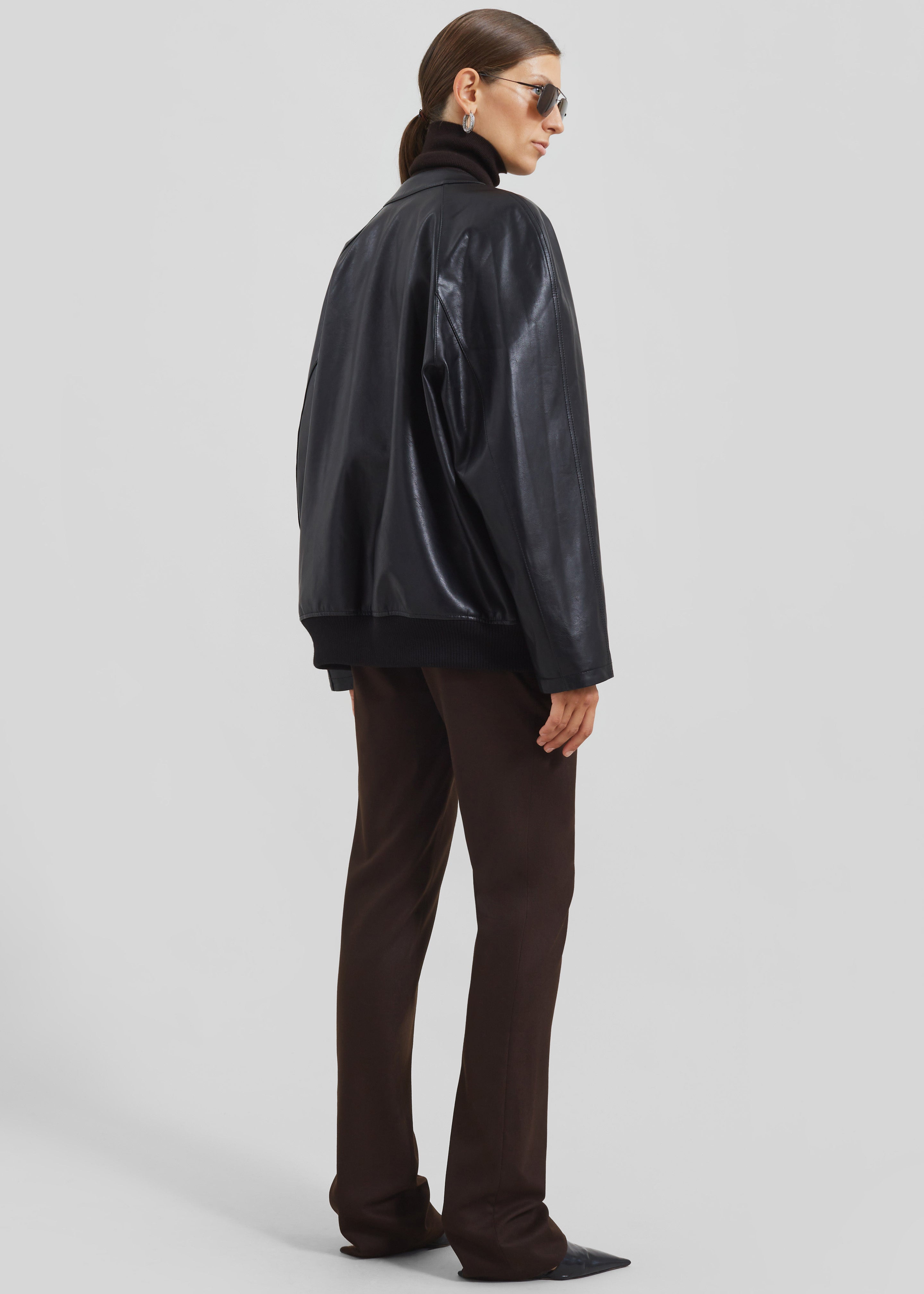 Xyla Faux Leather Jacket - Black - 16