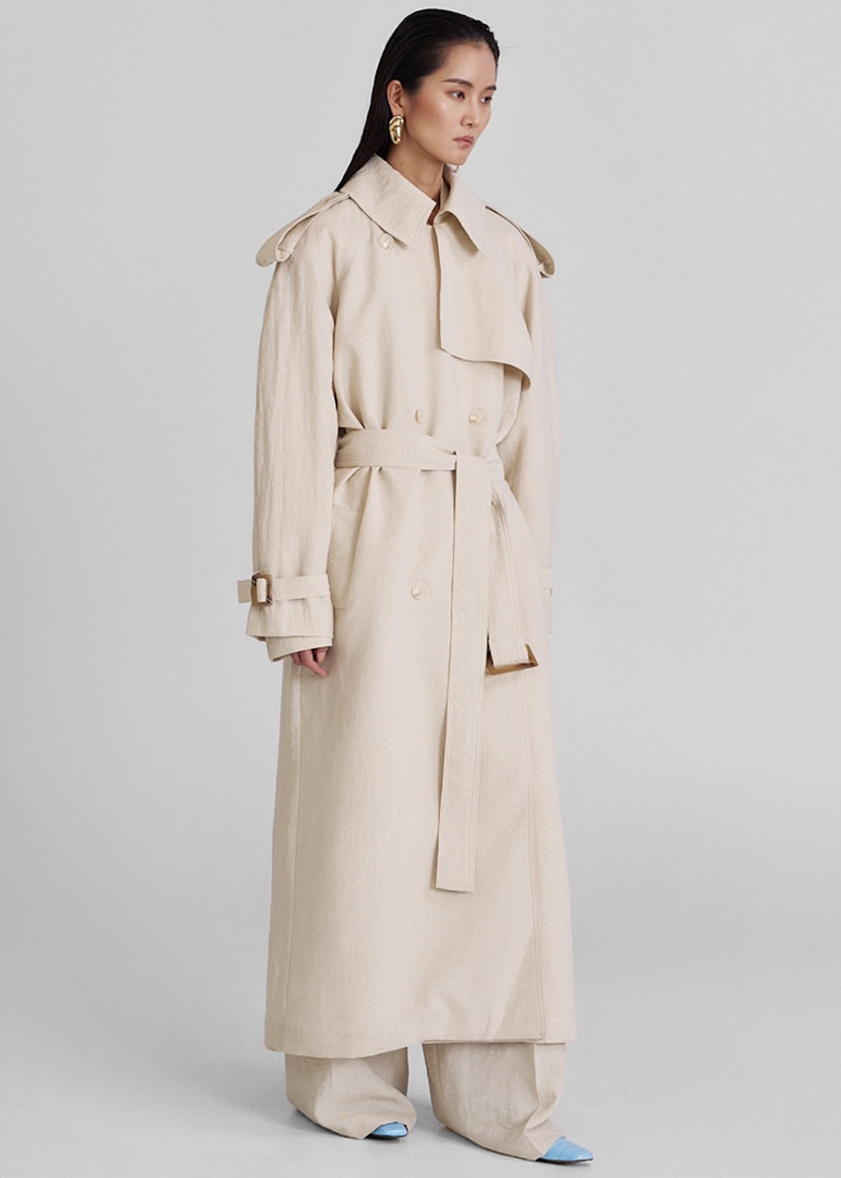 Yasmine Trench Coat - Light Beige - 6