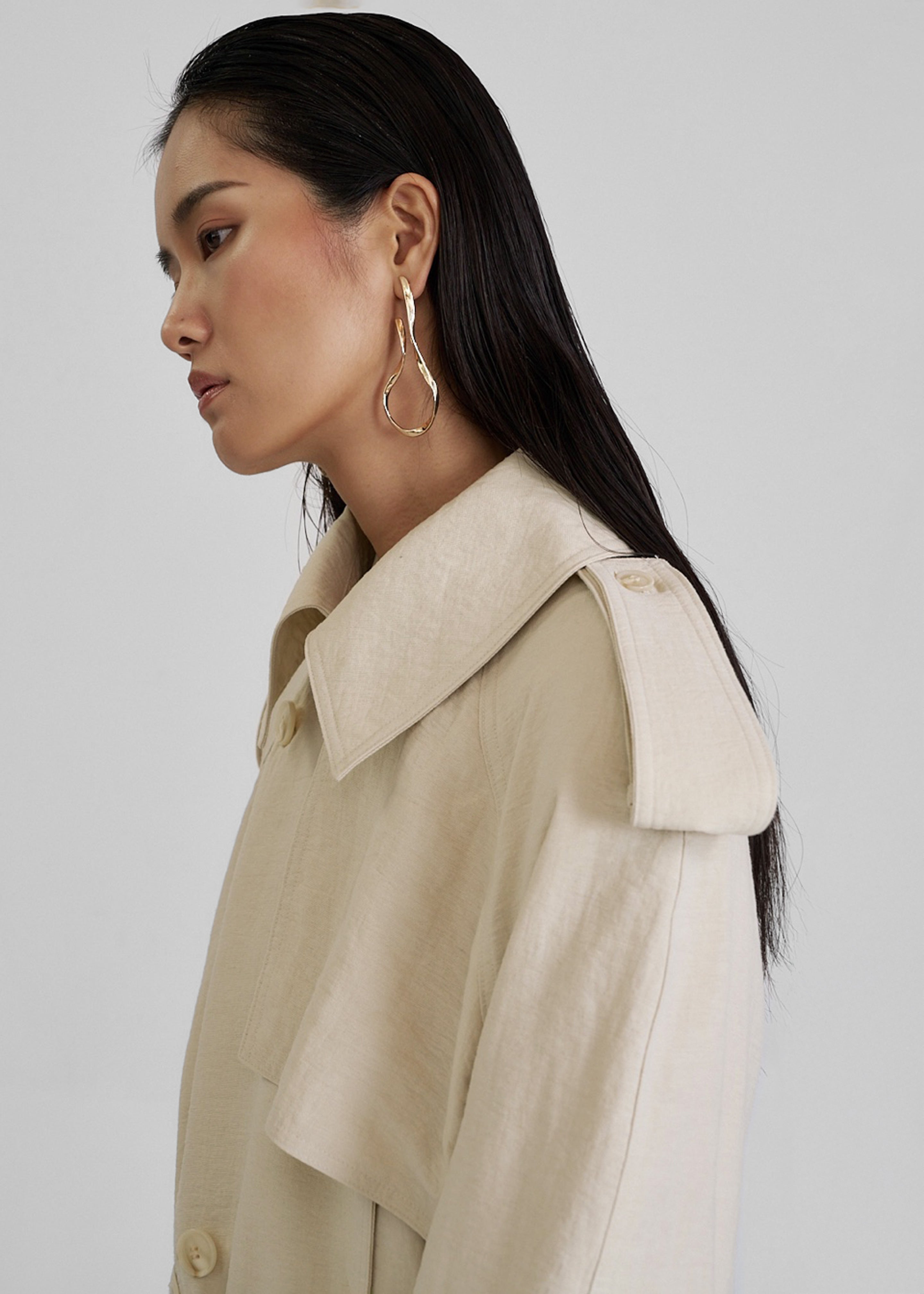 Yasmine Trench Coat - Light Beige - 7