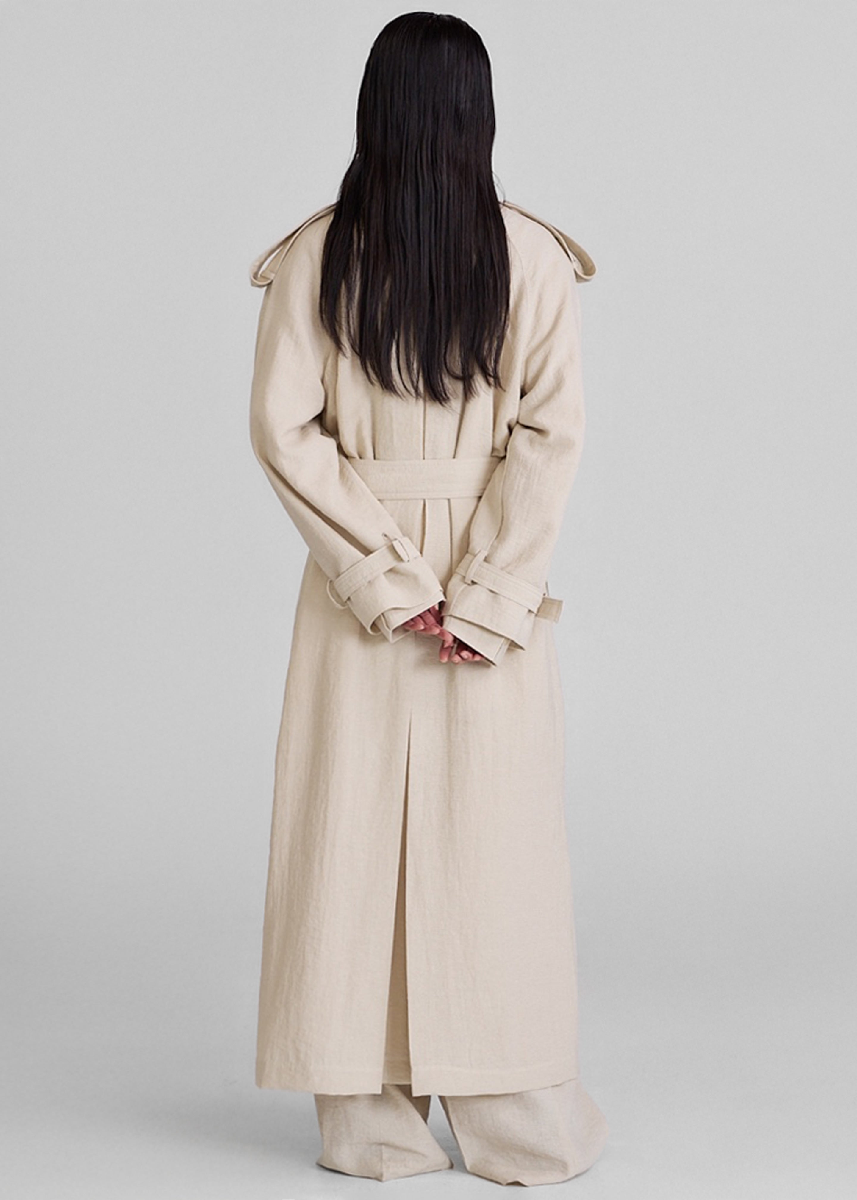 Yasmine Trench Coat - Light Beige - 8