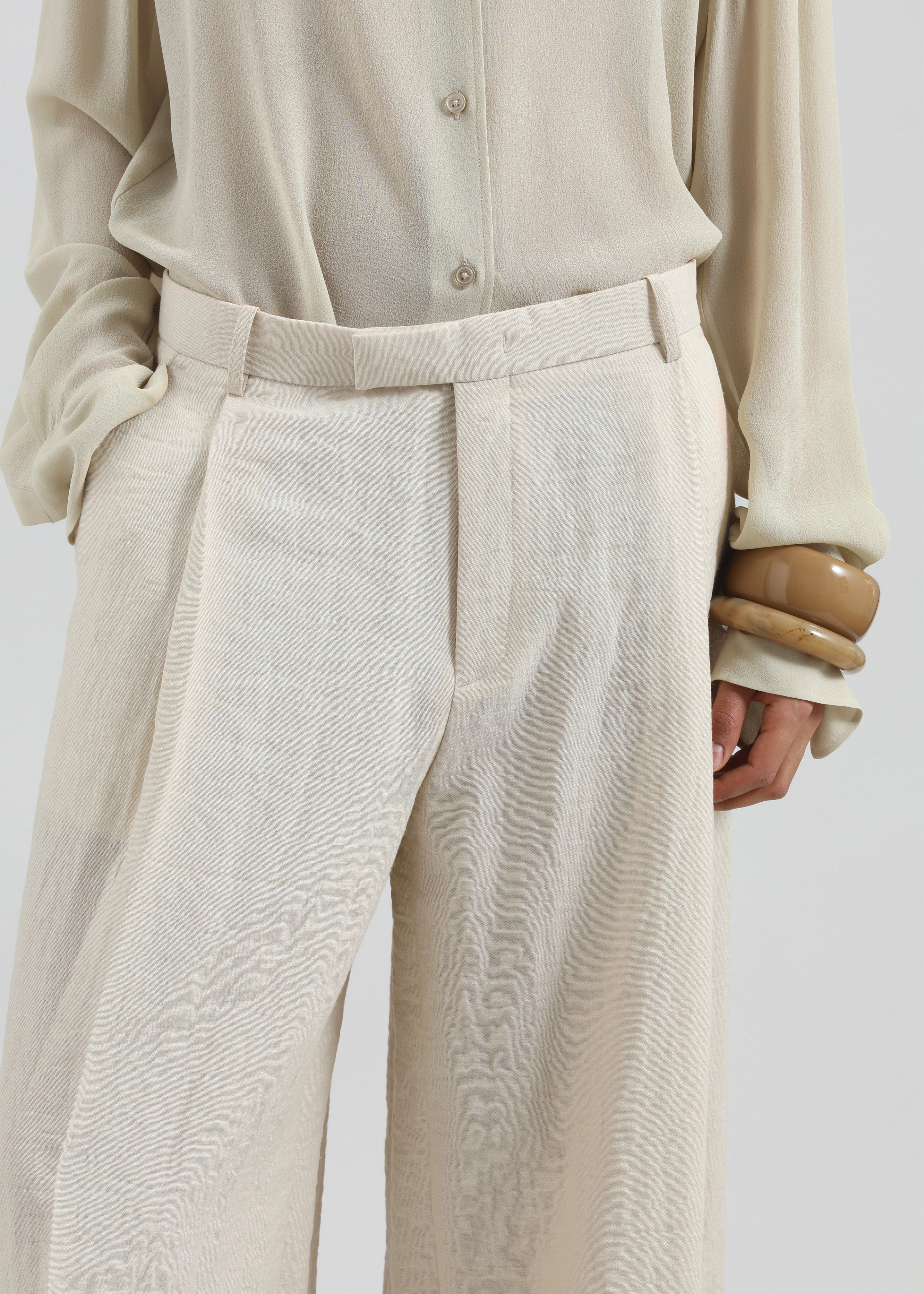 Yasmine Trousers - Light Beige - 4