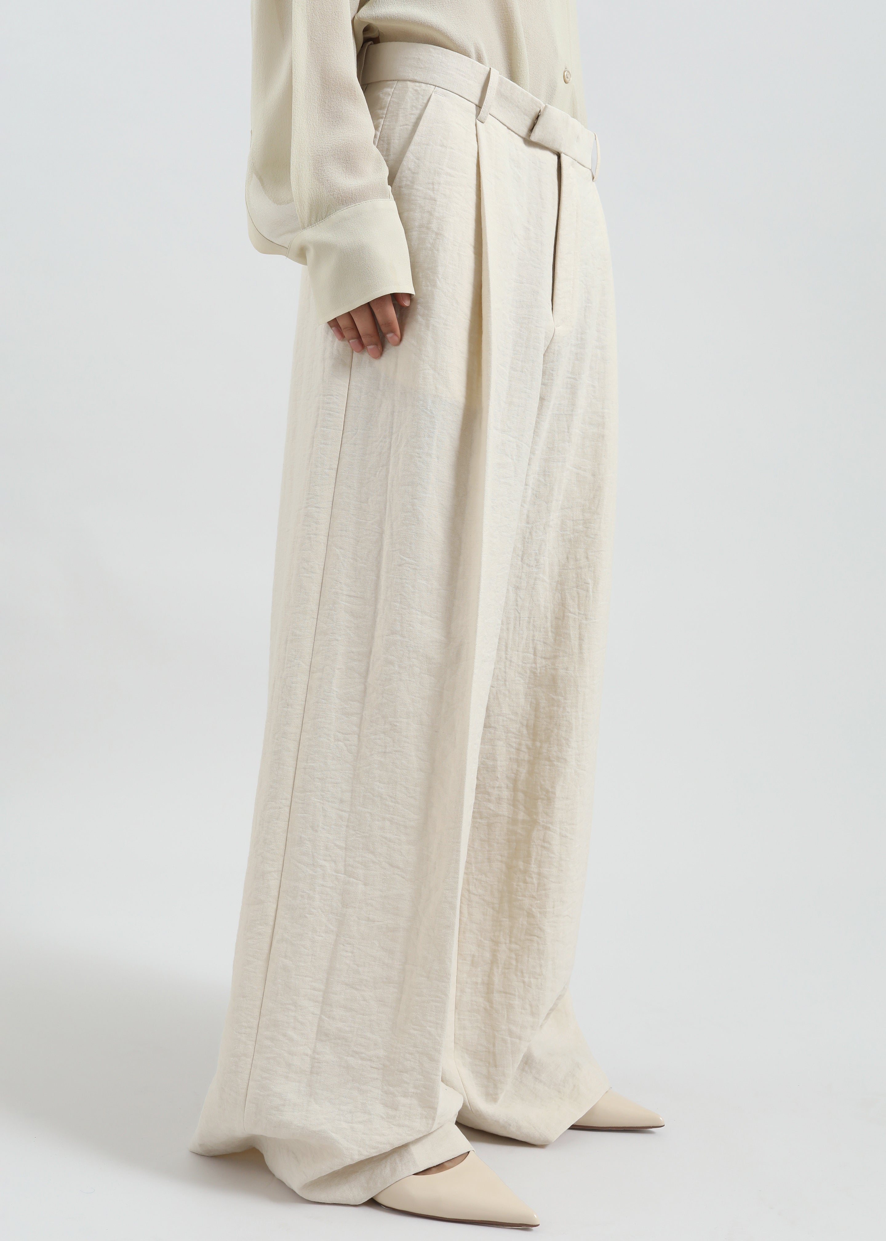 Yasmine Trousers - Light Beige - 8